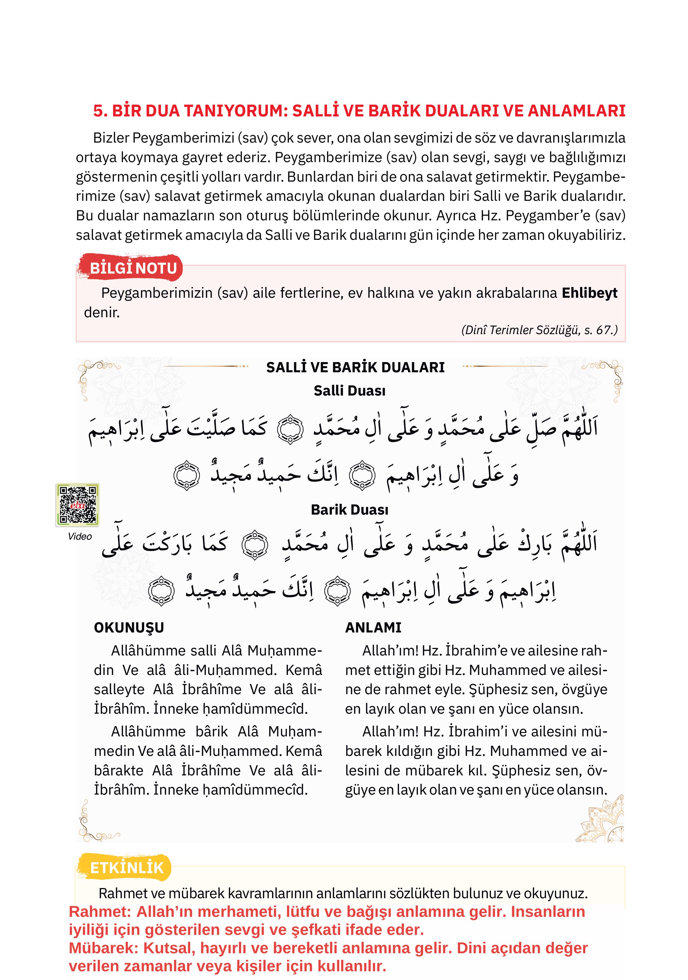 4. Sınıf Sdr İpekyolu Yayıncılık Din Kültürü Ve Ahlak Bilgisi Ders Kitabı Sayfa 114 Cevapları