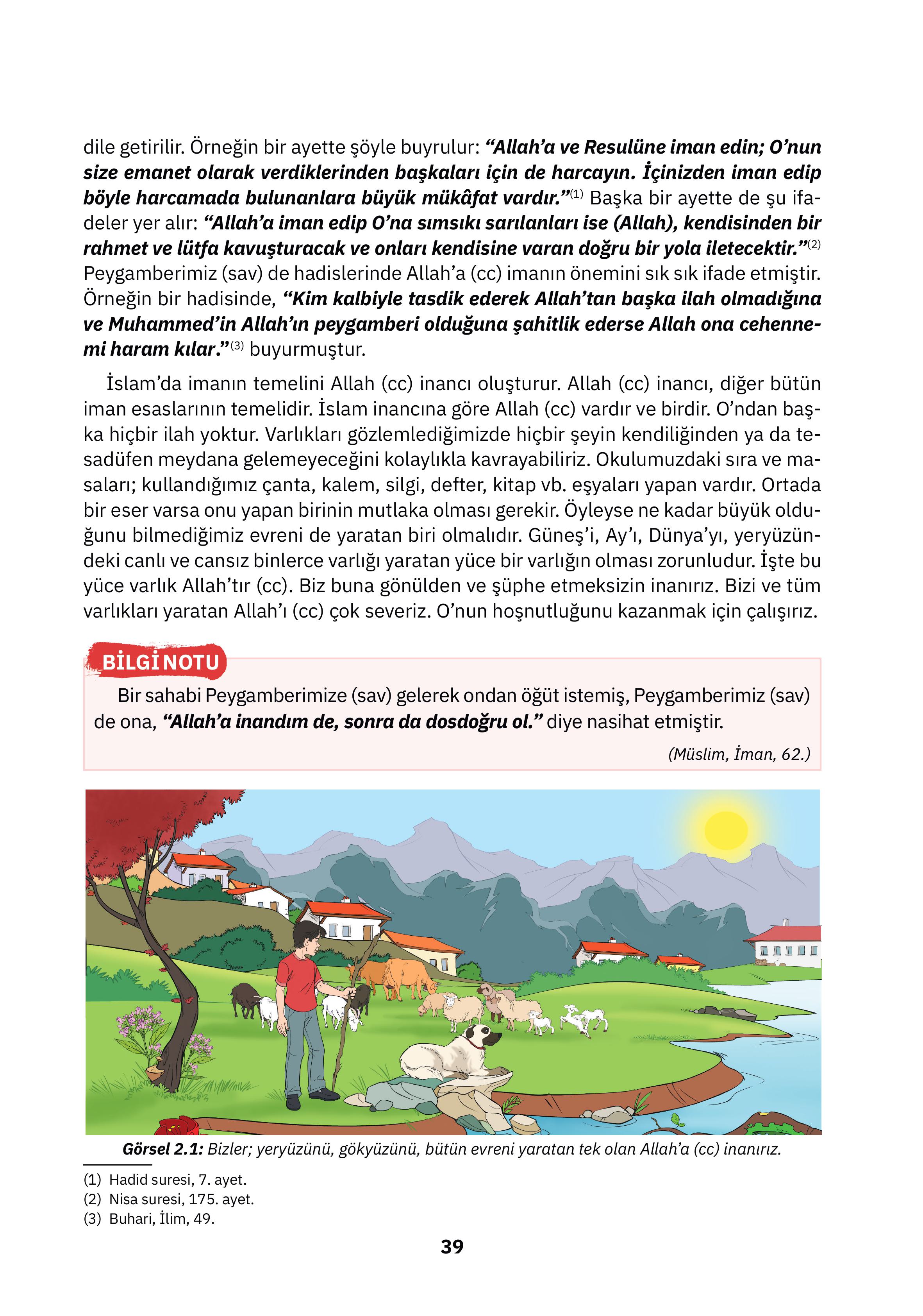 4. Sınıf Sdr İpekyolu Yayıncılık Din Kültürü Ve Ahlak Bilgisi Ders Kitabı Sayfa 39 Cevapları