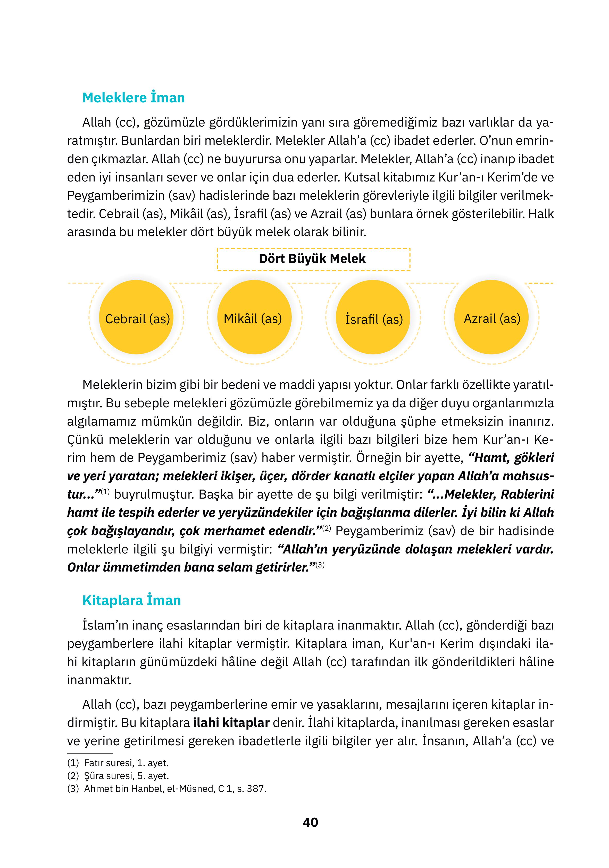4. Sınıf Sdr İpekyolu Yayıncılık Din Kültürü Ve Ahlak Bilgisi Ders Kitabı Sayfa 40 Cevapları