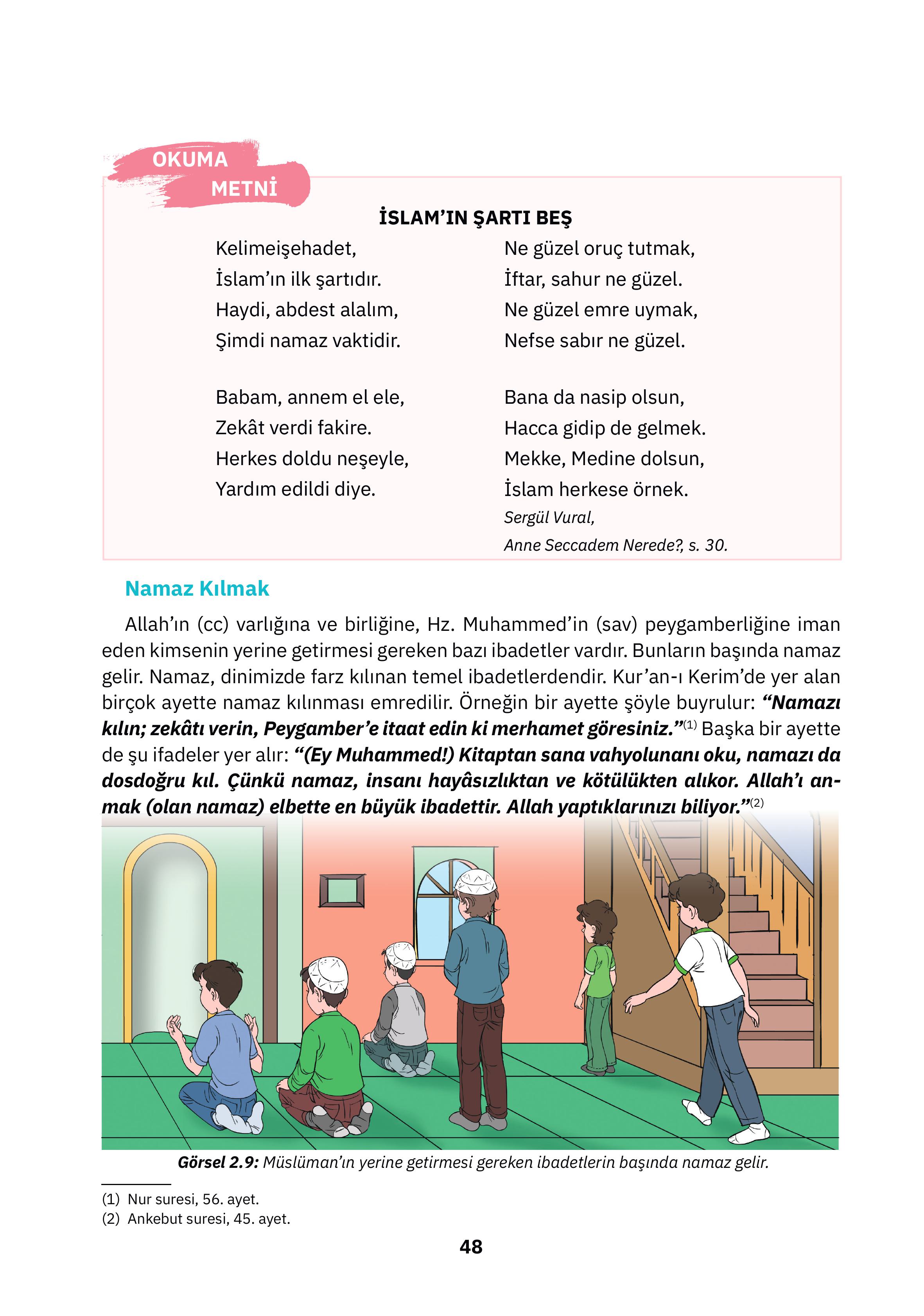 4. Sınıf Sdr İpekyolu Yayıncılık Din Kültürü Ve Ahlak Bilgisi Ders Kitabı Sayfa 48 Cevapları