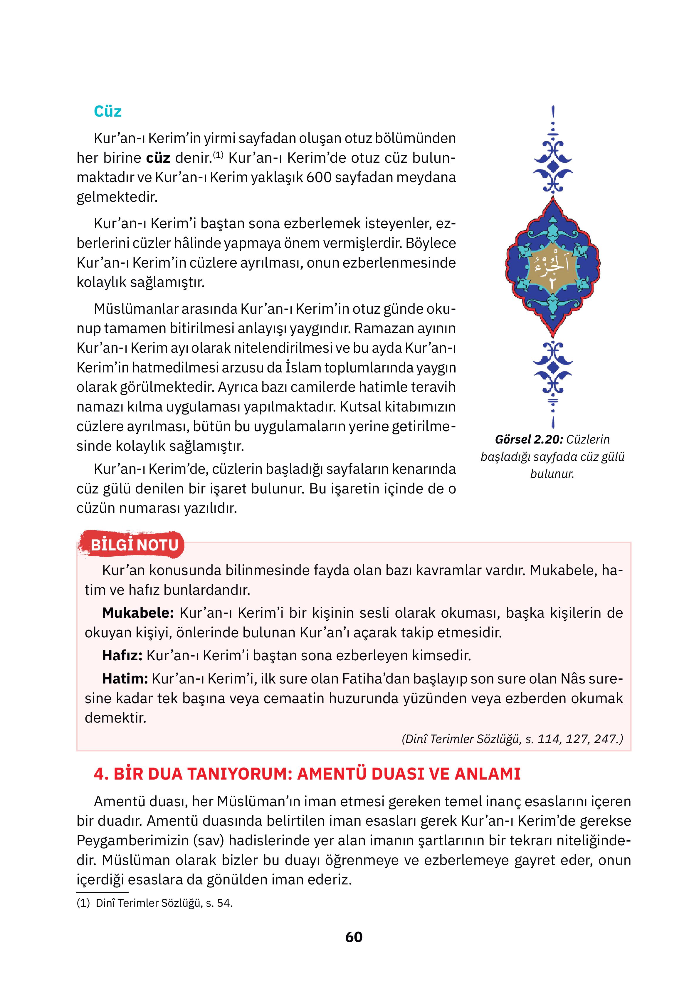 4. Sınıf Sdr İpekyolu Yayıncılık Din Kültürü Ve Ahlak Bilgisi Ders Kitabı Sayfa 60 Cevapları