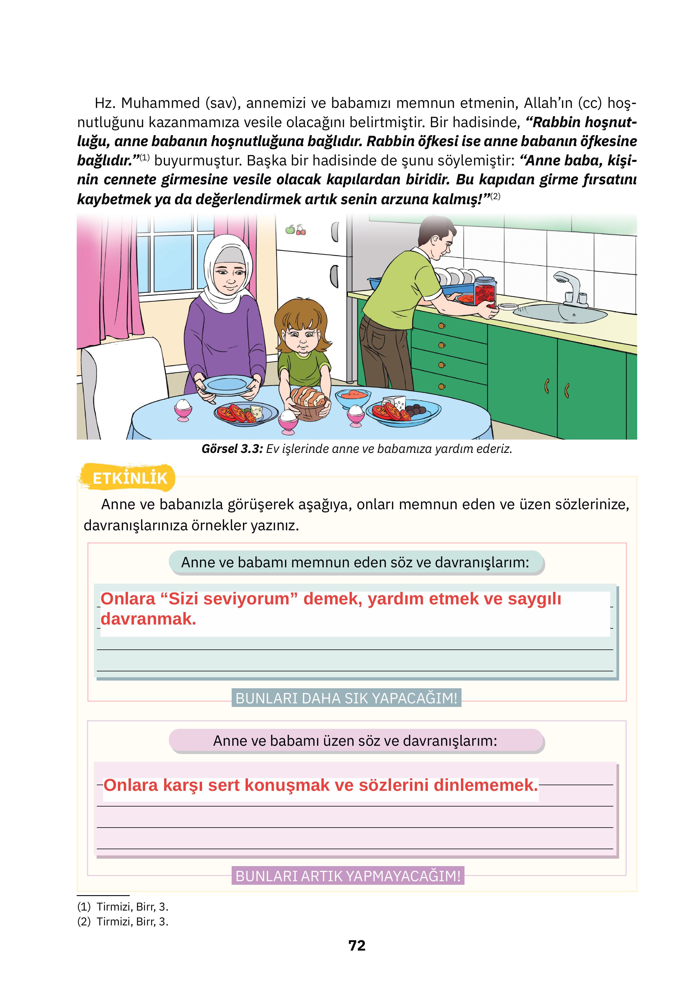 4. Sınıf Sdr İpekyolu Yayıncılık Din Kültürü Ve Ahlak Bilgisi Ders Kitabı Sayfa 72 Cevapları