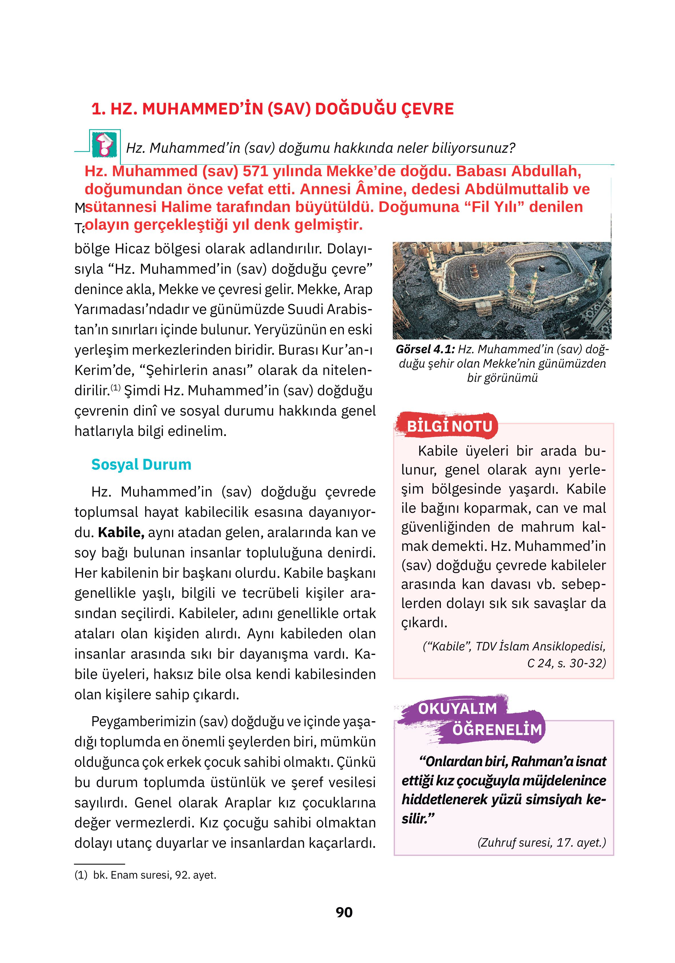 4. Sınıf Sdr İpekyolu Yayıncılık Din Kültürü Ve Ahlak Bilgisi Ders Kitabı Sayfa 90 Cevapları