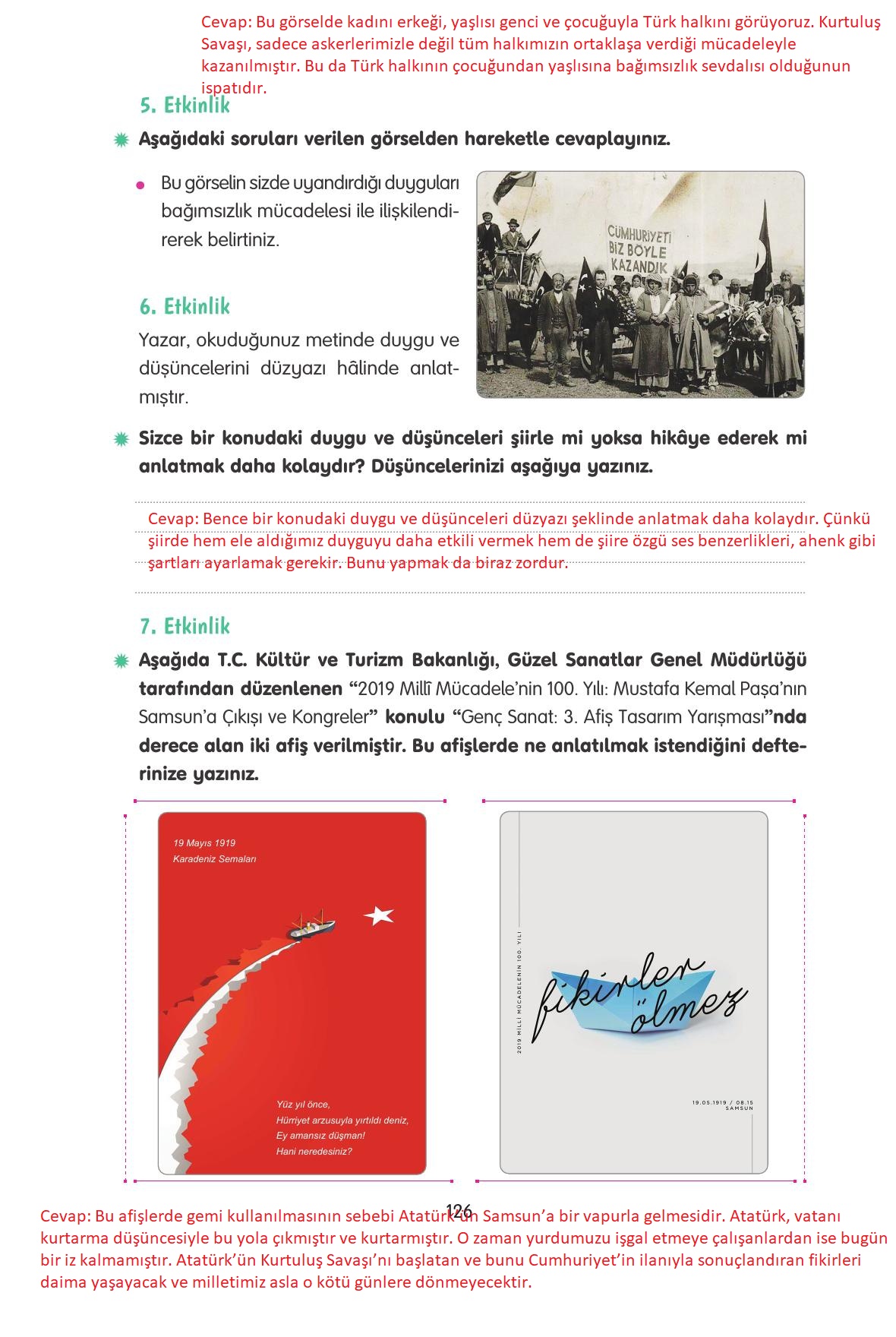 4. Sınıf Tuna Yayınları Türkçe Ders Kitabı Sayfa 126 Cevapları 4. Sınıf Tuna Yayınları Türkçe Ders Kitabı Sayfa 126 Cevapları