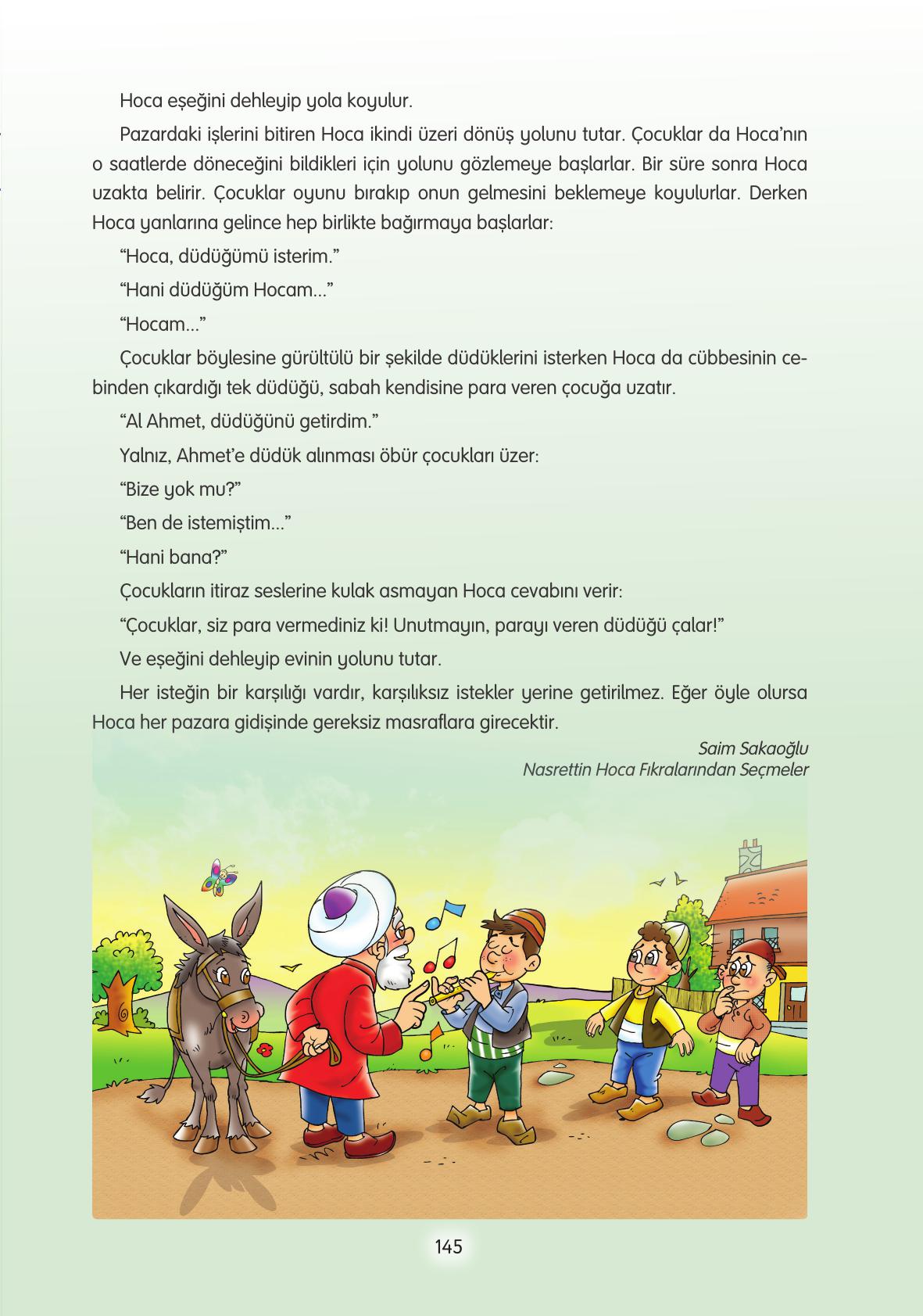 4. Sınıf Tuna Yayınları Türkçe Ders Kitabı Sayfa 145 Cevapları