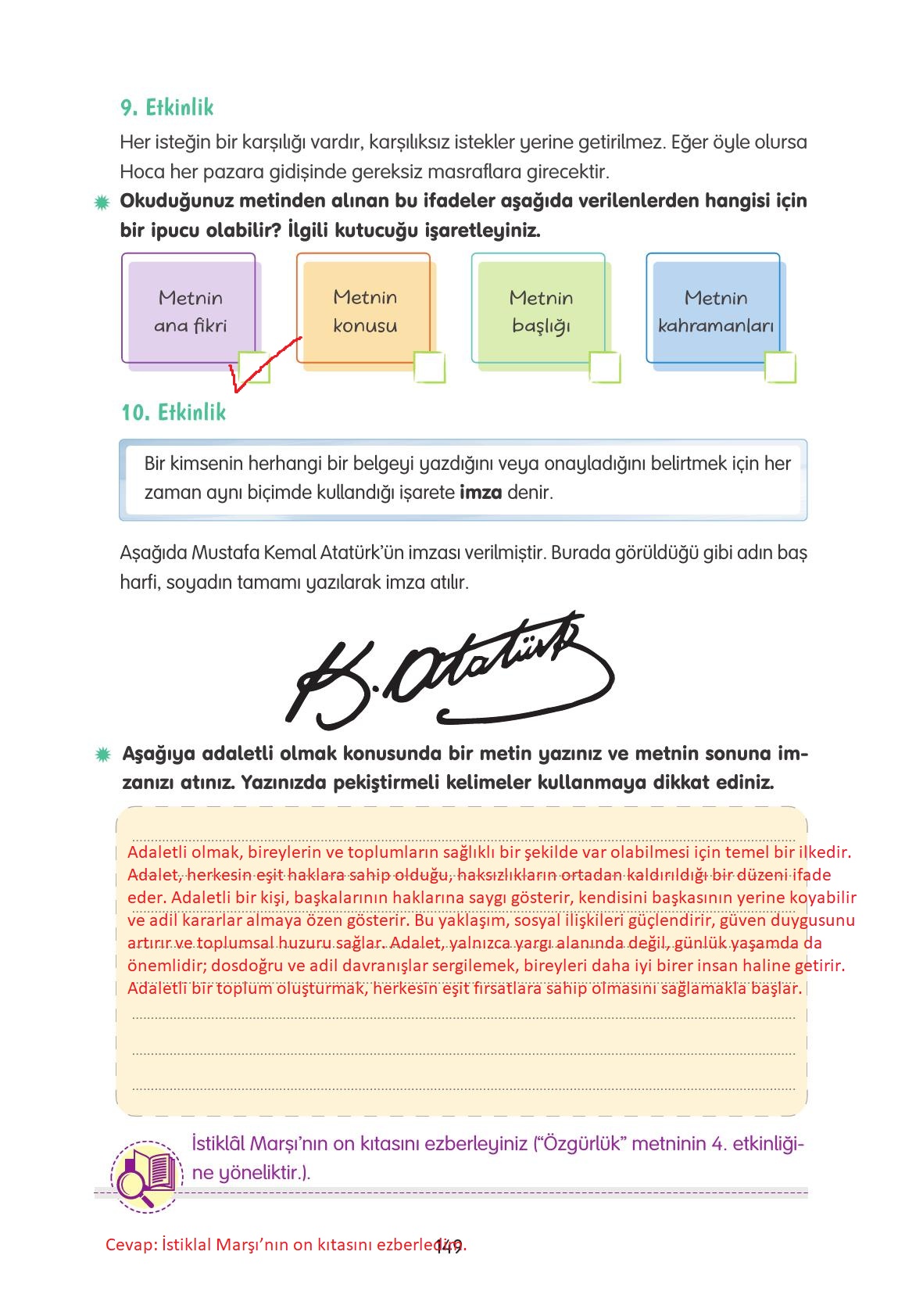 4. Sınıf Tuna Yayınları Türkçe Ders Kitabı Sayfa 149 Cevapları