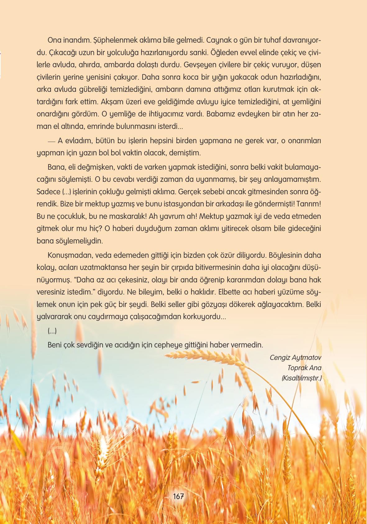 4. Sınıf Tuna Yayınları Türkçe Ders Kitabı Sayfa 167 Cevapları 4. Sınıf Tuna Yayınları Türkçe Ders Kitabı Sayfa 167 Cevapları
