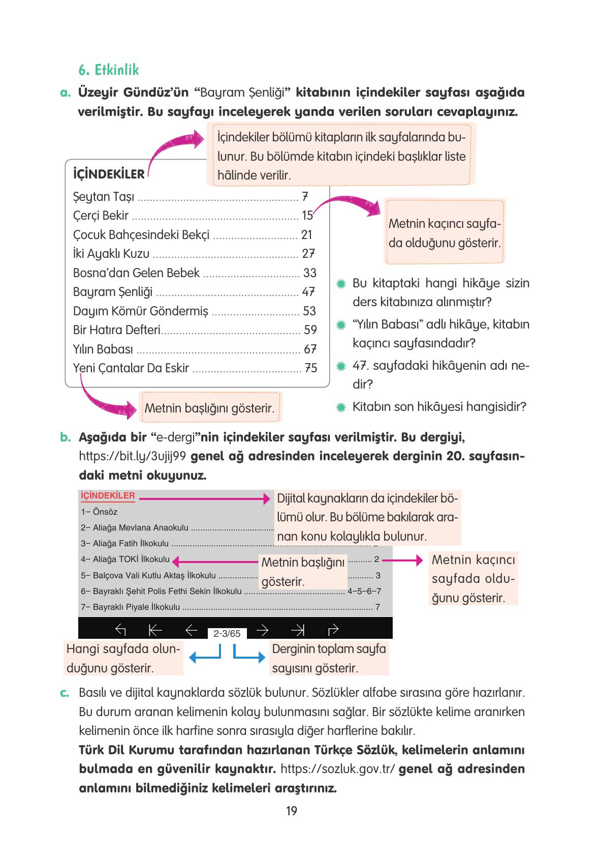 4. Sınıf Tuna Yayınları Türkçe Ders Kitabı Sayfa 19 Cevapları 4. Sınıf Tuna Yayınları Türkçe Ders Kitabı Sayfa 19 Cevapları