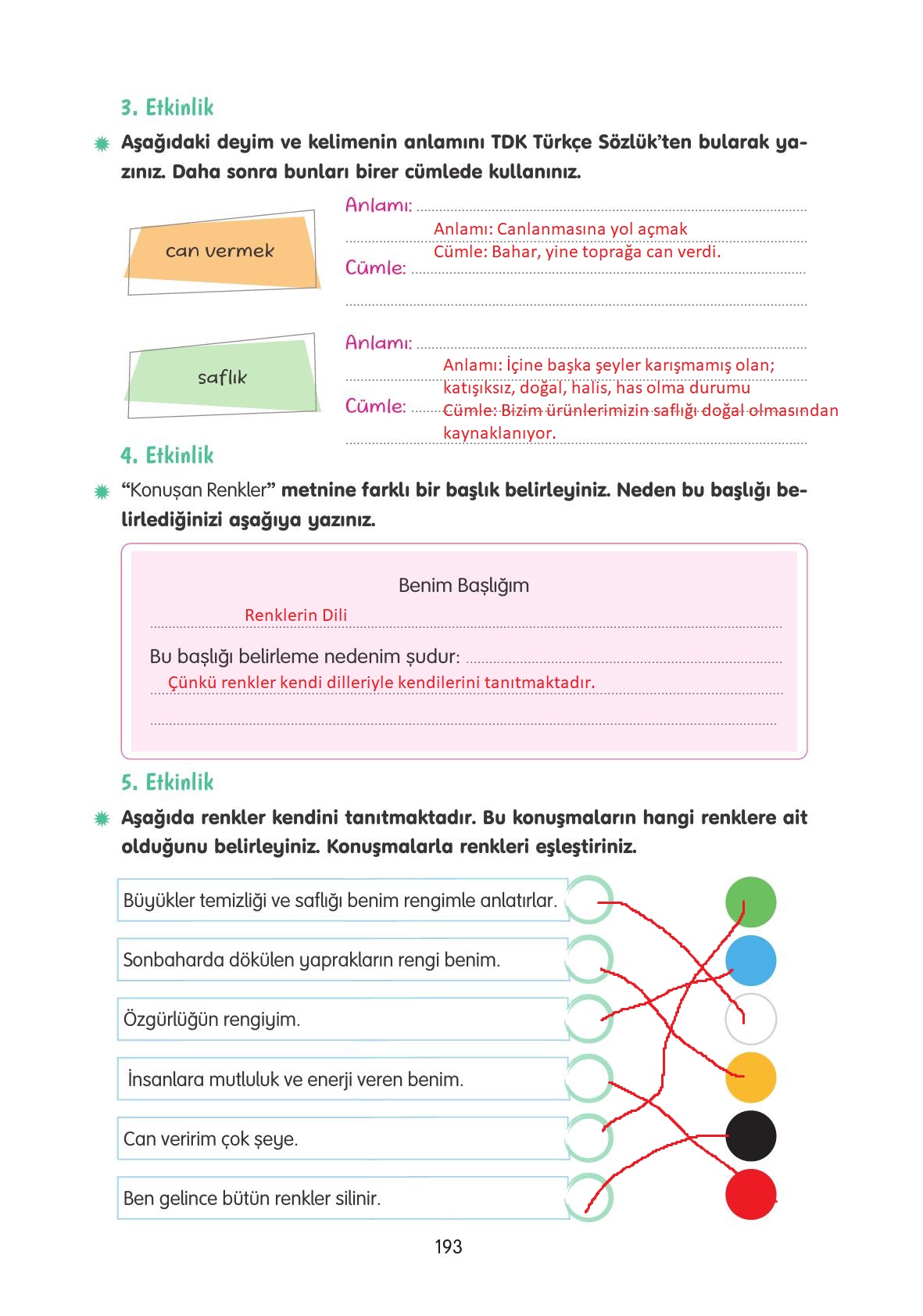 4. Sınıf Tuna Yayınları Türkçe Ders Kitabı Sayfa 193 Cevapları 4. Sınıf Tuna Yayınları Türkçe Ders Kitabı Sayfa 193 Cevapları