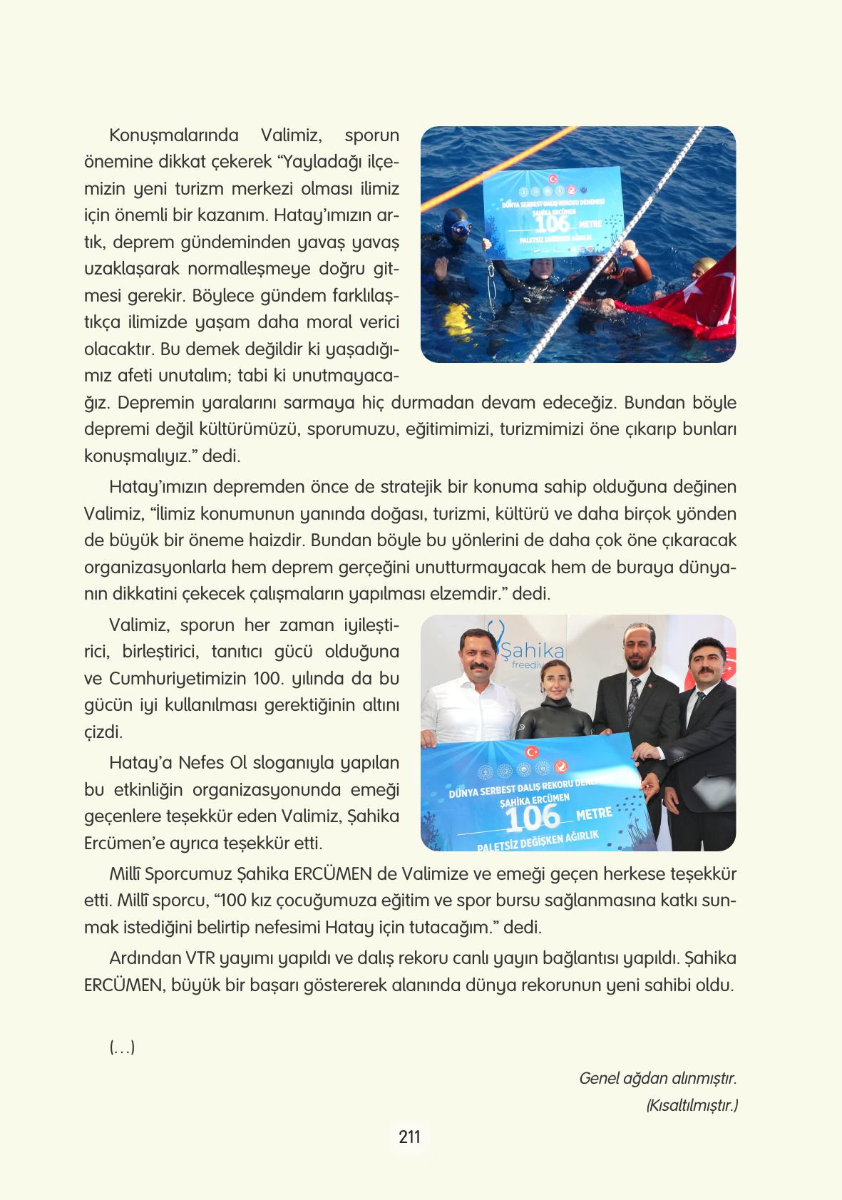 4. Sınıf Tuna Yayınları Türkçe Ders Kitabı Sayfa 211 Cevapları