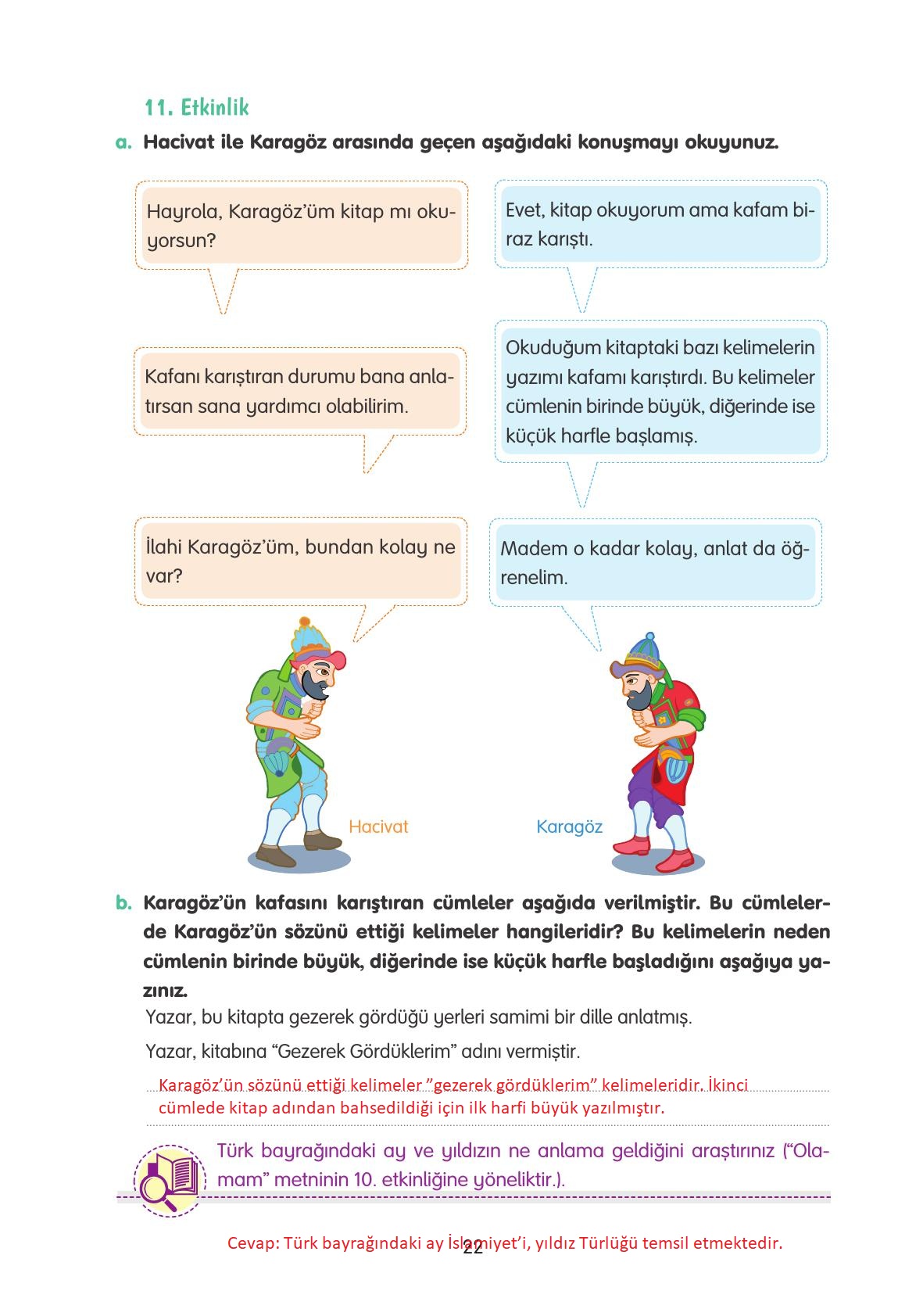 4. Sınıf Tuna Yayınları Türkçe Ders Kitabı Sayfa 22 Cevapları 4. Sınıf Tuna Yayınları Türkçe Ders Kitabı Sayfa 22 Cevapları