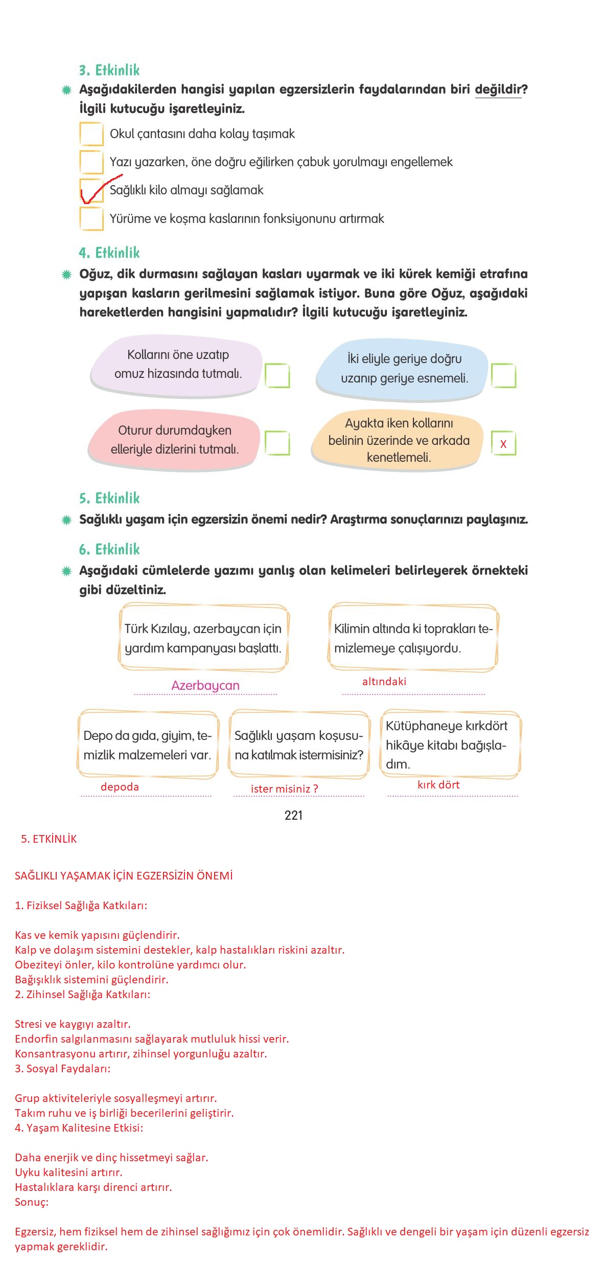 4. Sınıf Tuna Yayınları Türkçe Ders Kitabı Sayfa 221 Cevapları 4. Sınıf Tuna Yayınları Türkçe Ders Kitabı Sayfa 221 Cevapları