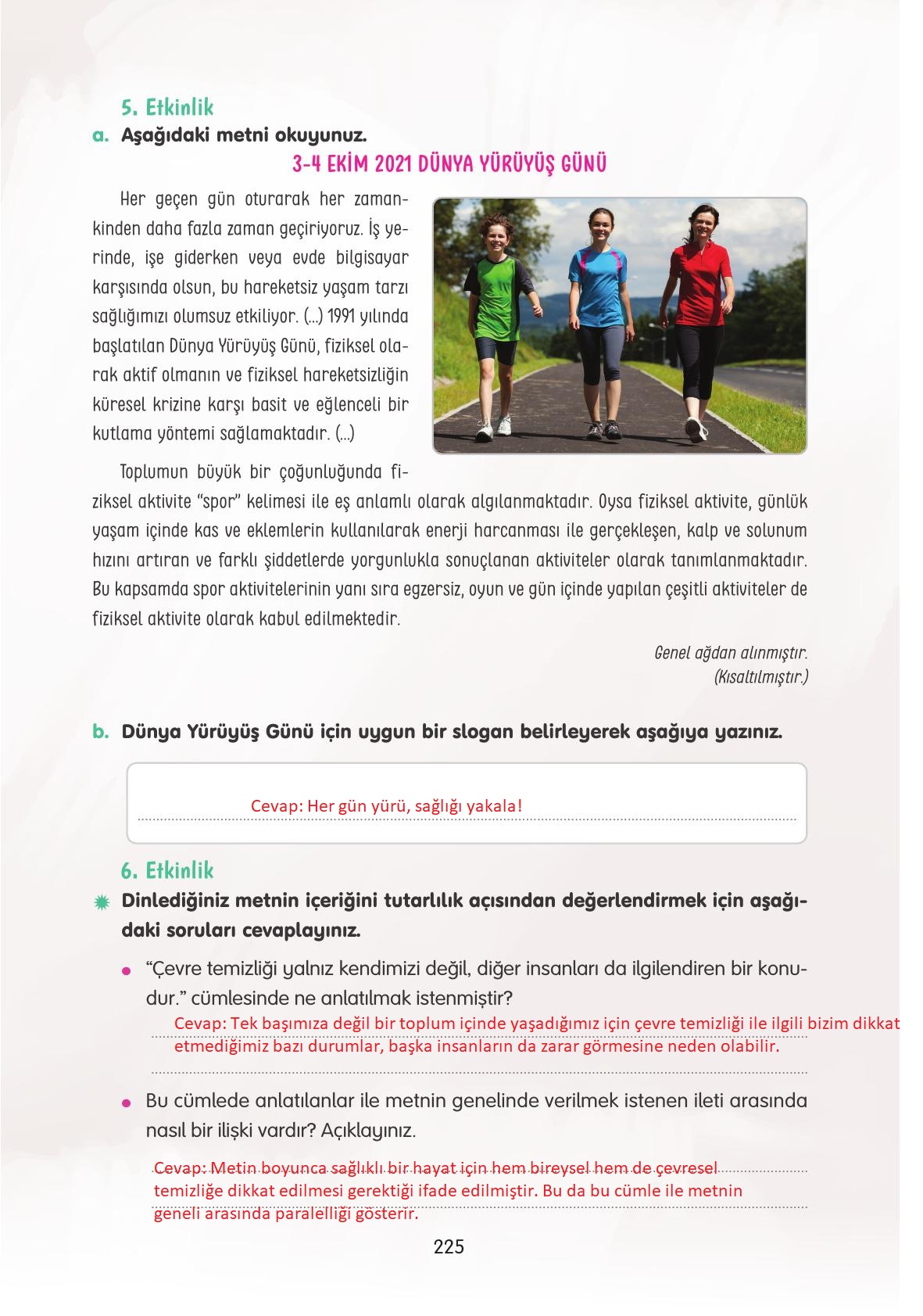 4. Sınıf Tuna Yayınları Türkçe Ders Kitabı Sayfa 225 Cevapları