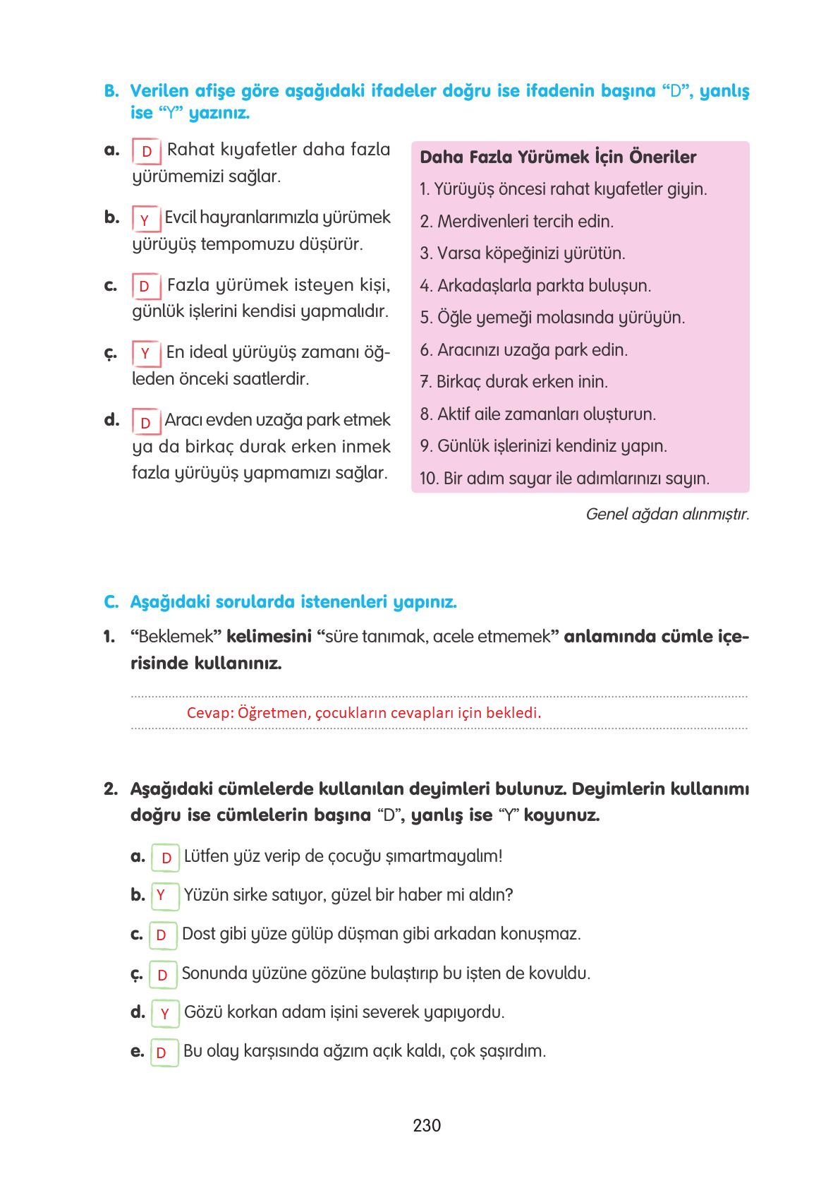 4. Sınıf Tuna Yayınları Türkçe Ders Kitabı Sayfa 230 Cevapları 4. Sınıf Tuna Yayınları Türkçe Ders Kitabı Sayfa 230 Cevapları