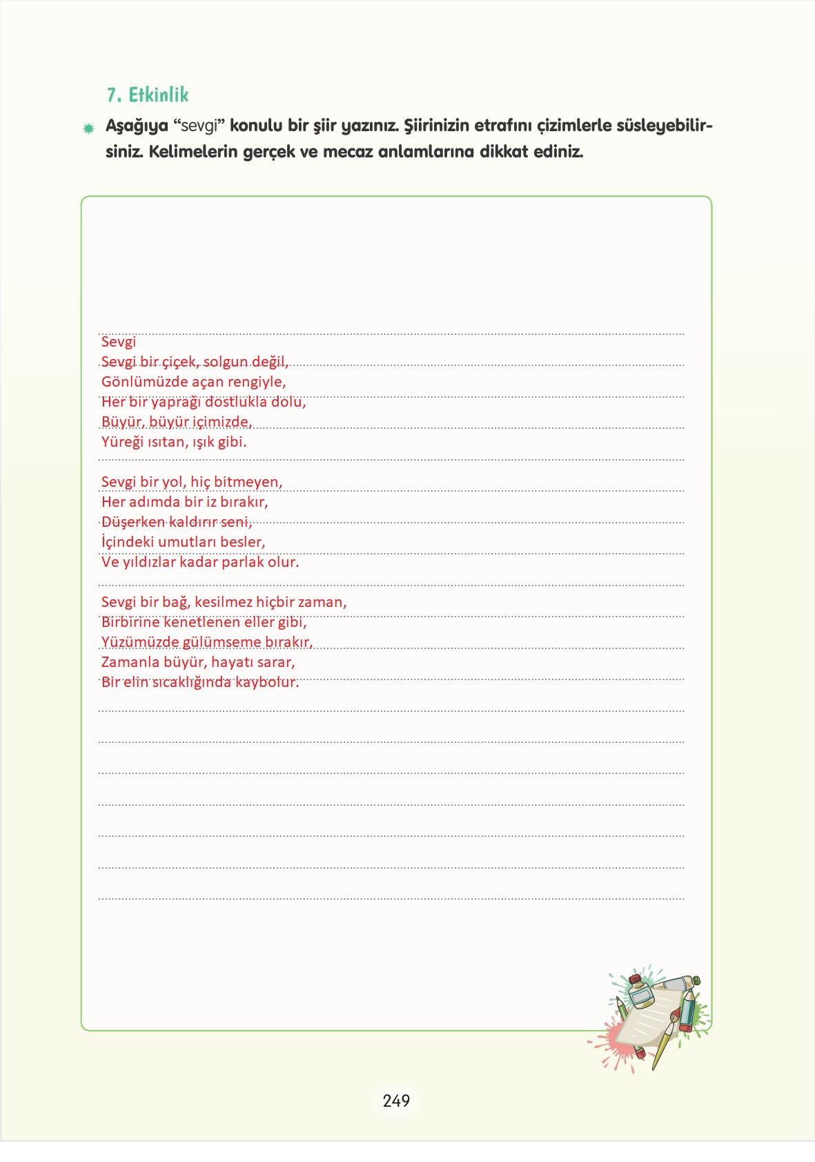 4. Sınıf Tuna Yayınları Türkçe Ders Kitabı Sayfa 249 Cevapları 4. Sınıf Tuna Yayınları Türkçe Ders Kitabı Sayfa 249 Cevapları