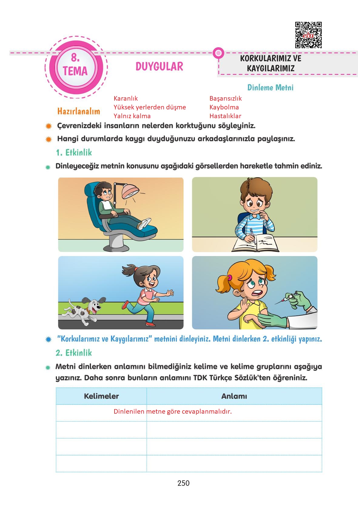 4. Sınıf Tuna Yayınları Türkçe Ders Kitabı Sayfa 250 Cevapları 4. Sınıf Tuna Yayınları Türkçe Ders Kitabı Sayfa 250 Cevapları