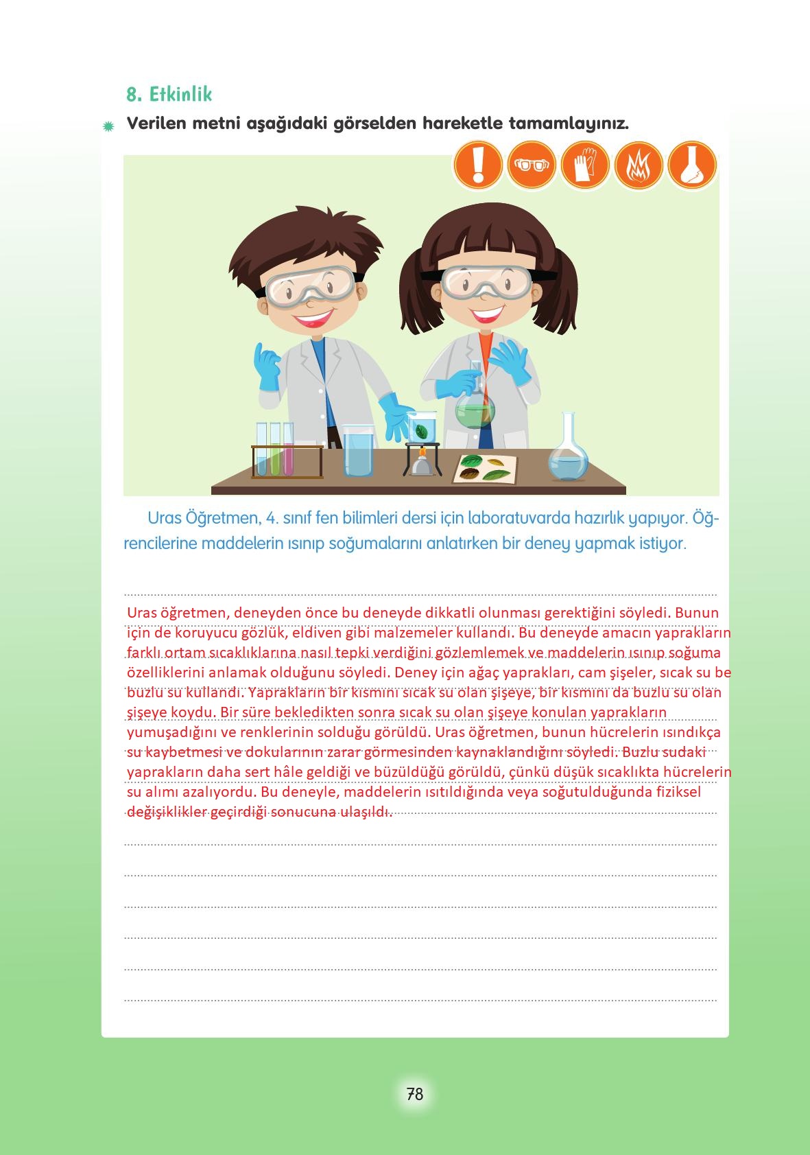 4. Sınıf Tuna Yayınları Türkçe Ders Kitabı Sayfa 78 Cevapları