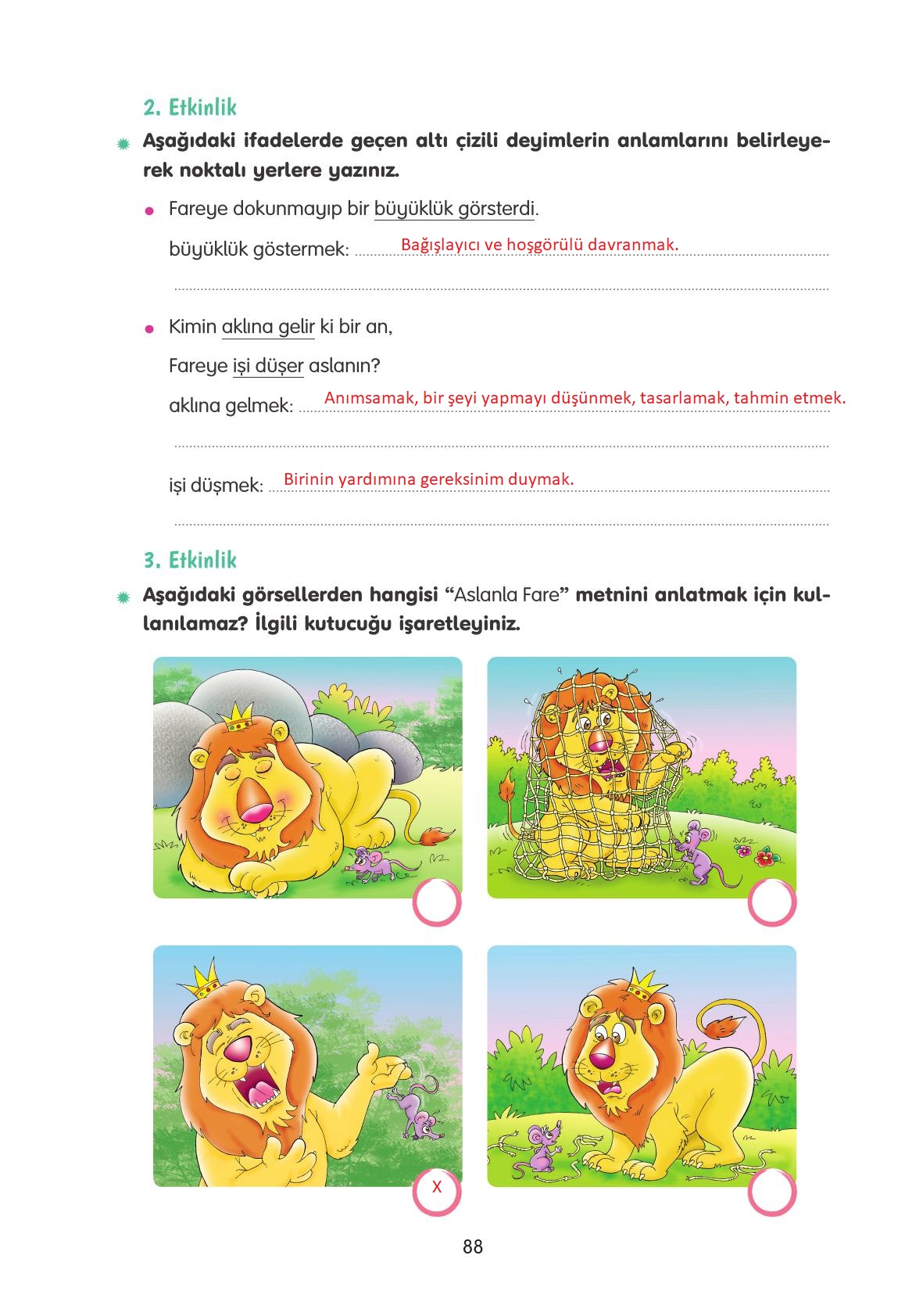 4. Sınıf Tuna Yayınları Türkçe Ders Kitabı Sayfa 88 Cevapları