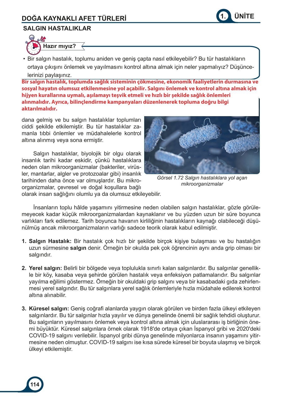 5-6-7. Sınıf Meb Yayınları Afet Bilinci Ders Kitabı 2. Kitap Sayfa 114 Cevapları