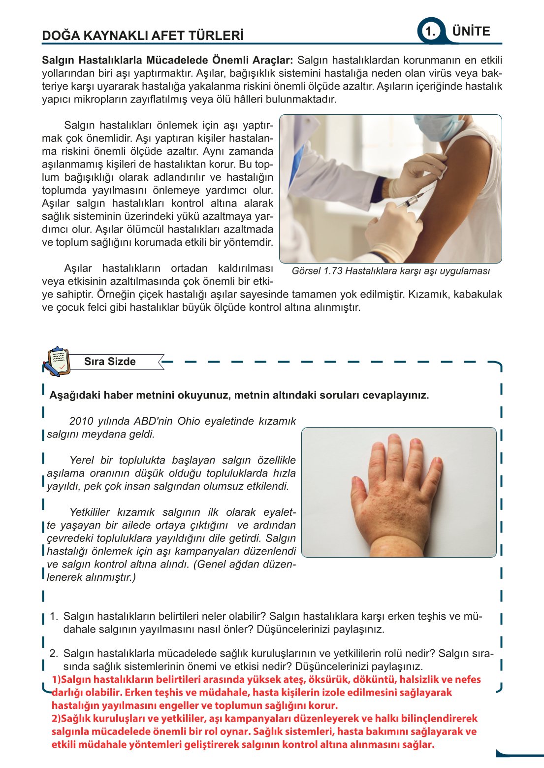 5-6-7. Sınıf Meb Yayınları Afet Bilinci Ders Kitabı 2. Kitap Sayfa 119 Cevapları