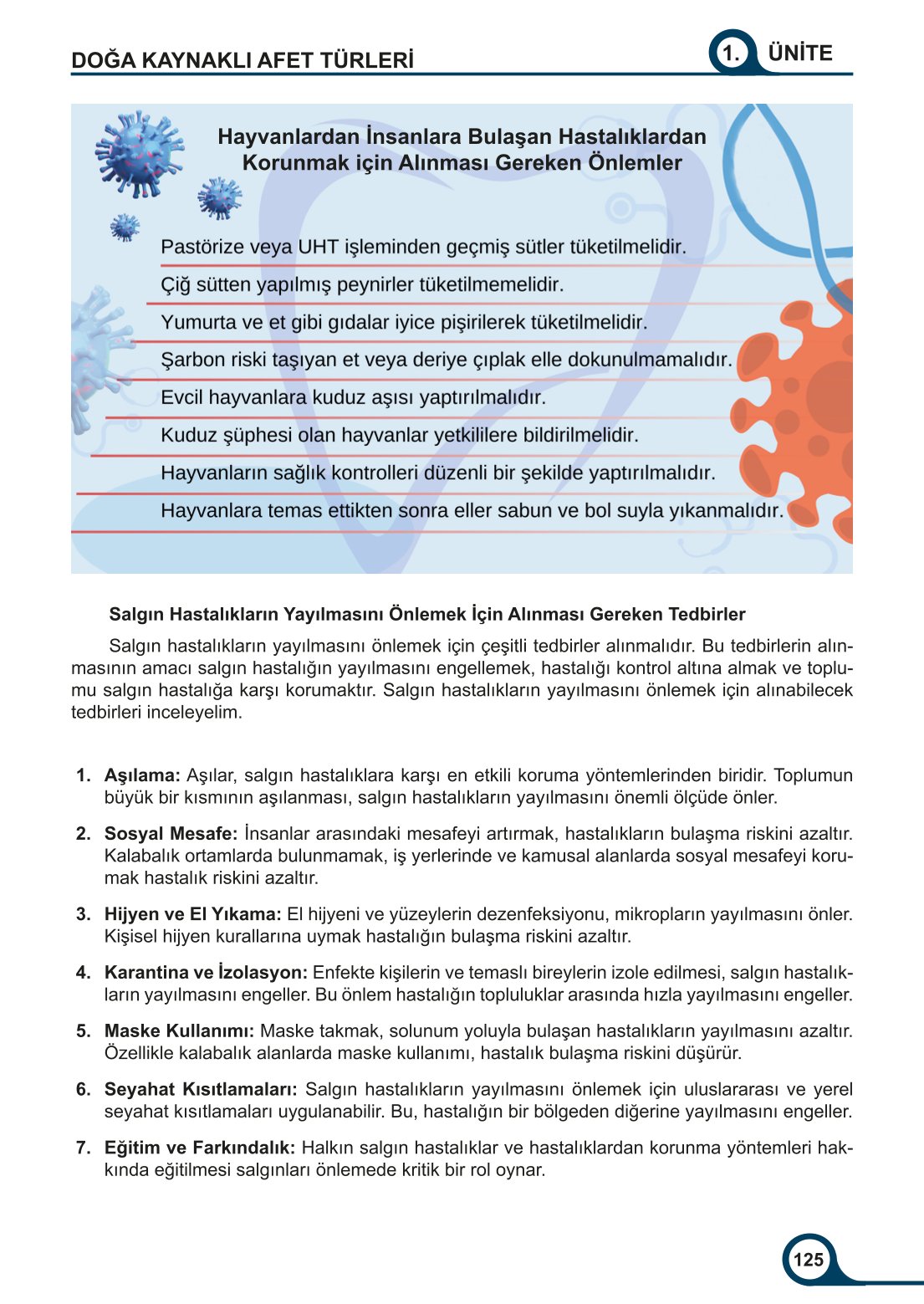 5-6-7. Sınıf Meb Yayınları Afet Bilinci Ders Kitabı 2. Kitap Sayfa 125 Cevapları