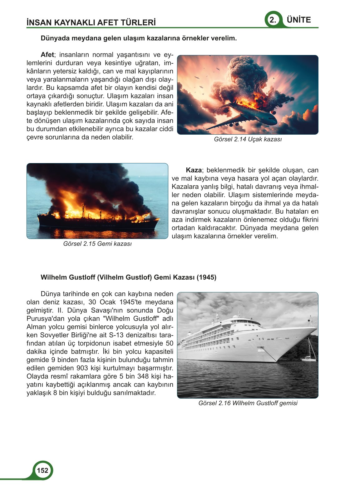 5-6-7. Sınıf Meb Yayınları Afet Bilinci Ders Kitabı 2. Kitap Sayfa 152 Cevapları