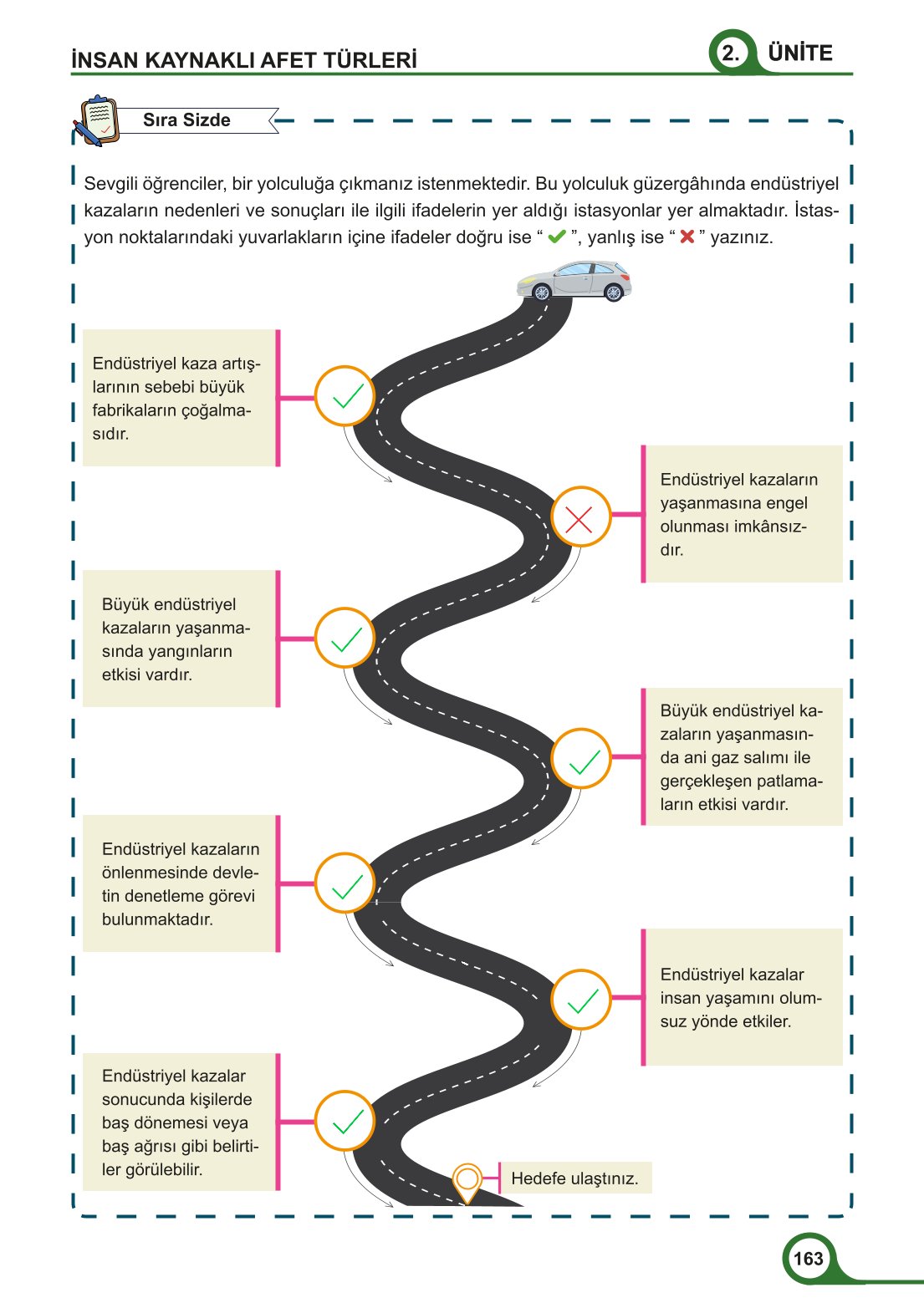 5-6-7. Sınıf Meb Yayınları Afet Bilinci Ders Kitabı 2. Kitap Sayfa 163 Cevapları