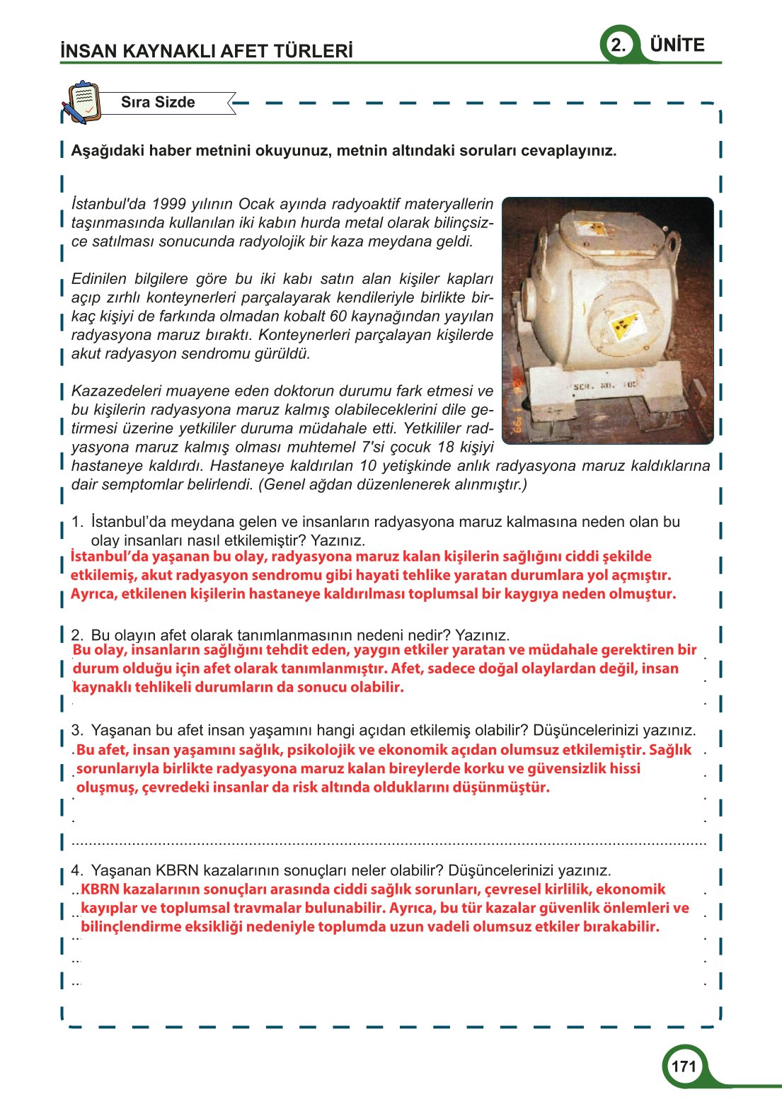 5-6-7. Sınıf Meb Yayınları Afet Bilinci Ders Kitabı 2. Kitap Sayfa 171 Cevapları 5-6-7. Sınıf Meb Yayınları Afet Bilinci Ders Kitabı 2. Kitap Sayfa 171 Cevapları