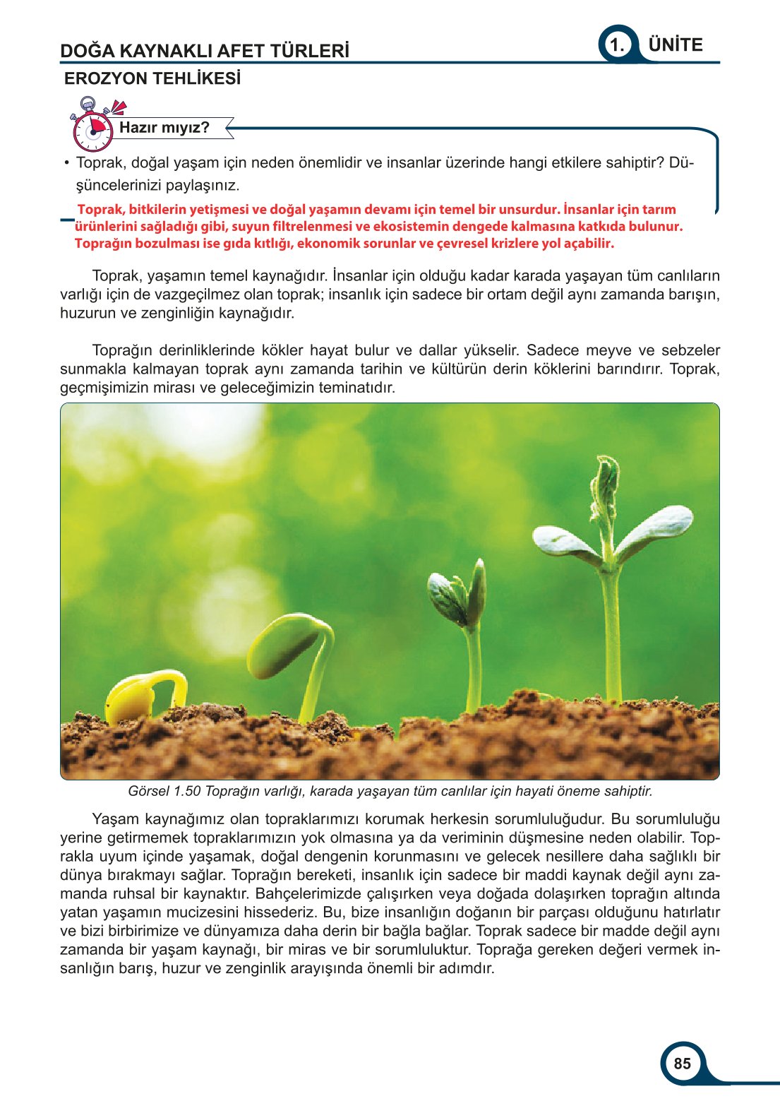 5-6-7. Sınıf Meb Yayınları Afet Bilinci Ders Kitabı 2. Kitap Sayfa 85 Cevapları