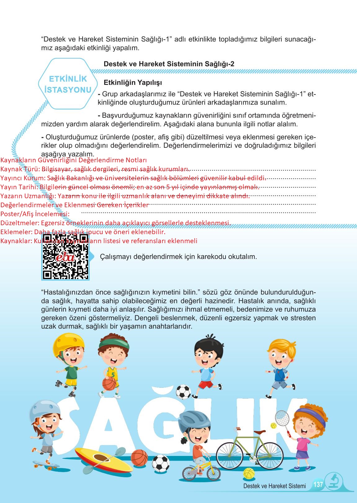 5. Sınıf Meb Yayınları Fen Bilimleri Ders Kitabı 1. Kitap Sayfa 137 Cevapları