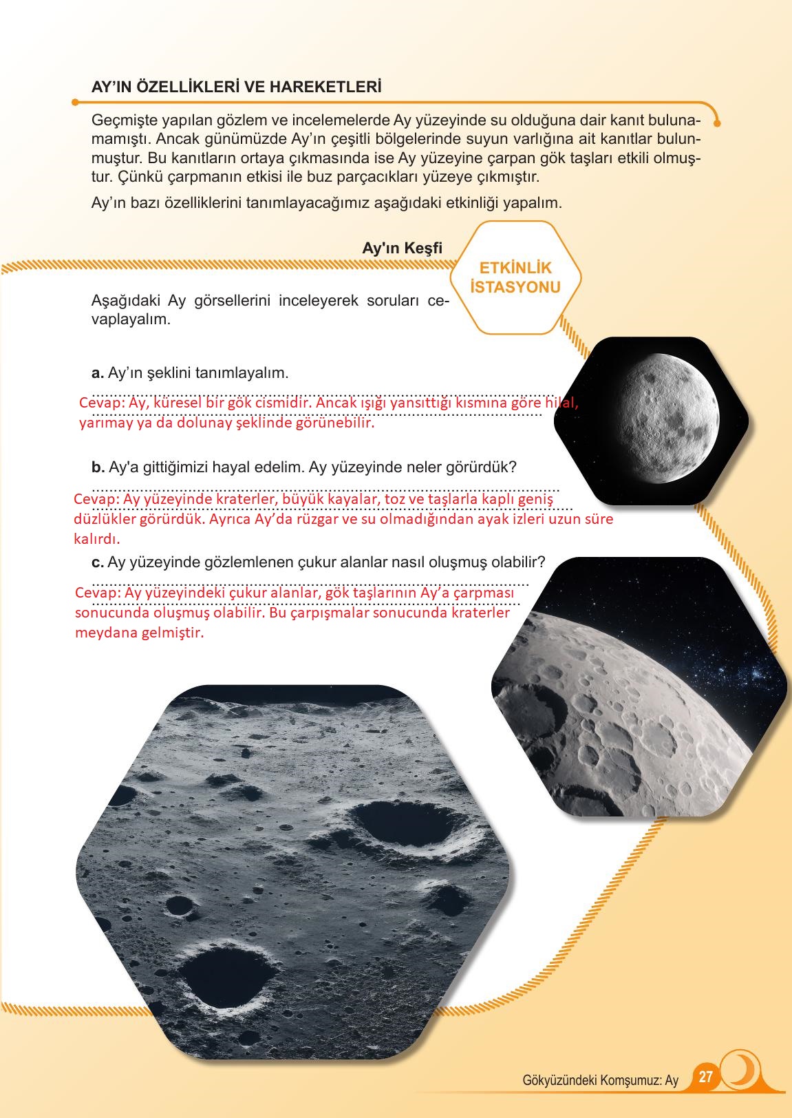 5. Sınıf Meb Yayınları Fen Bilimleri Ders Kitabı 1. Kitap Sayfa 27 Cevapları