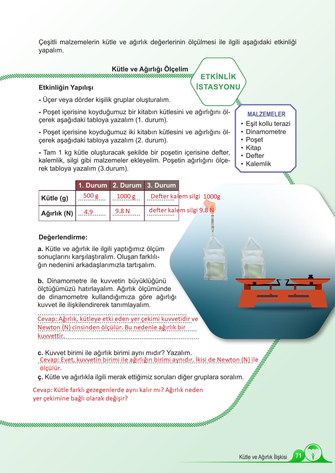 5. Sınıf Meb Yayınları Fen Bilimleri Ders Kitabı 1. Kitap Sayfa 71 Cevapları 5. Sınıf Meb Yayınları Fen Bilimleri Ders Kitabı 1. Kitap Sayfa 71 Cevapları