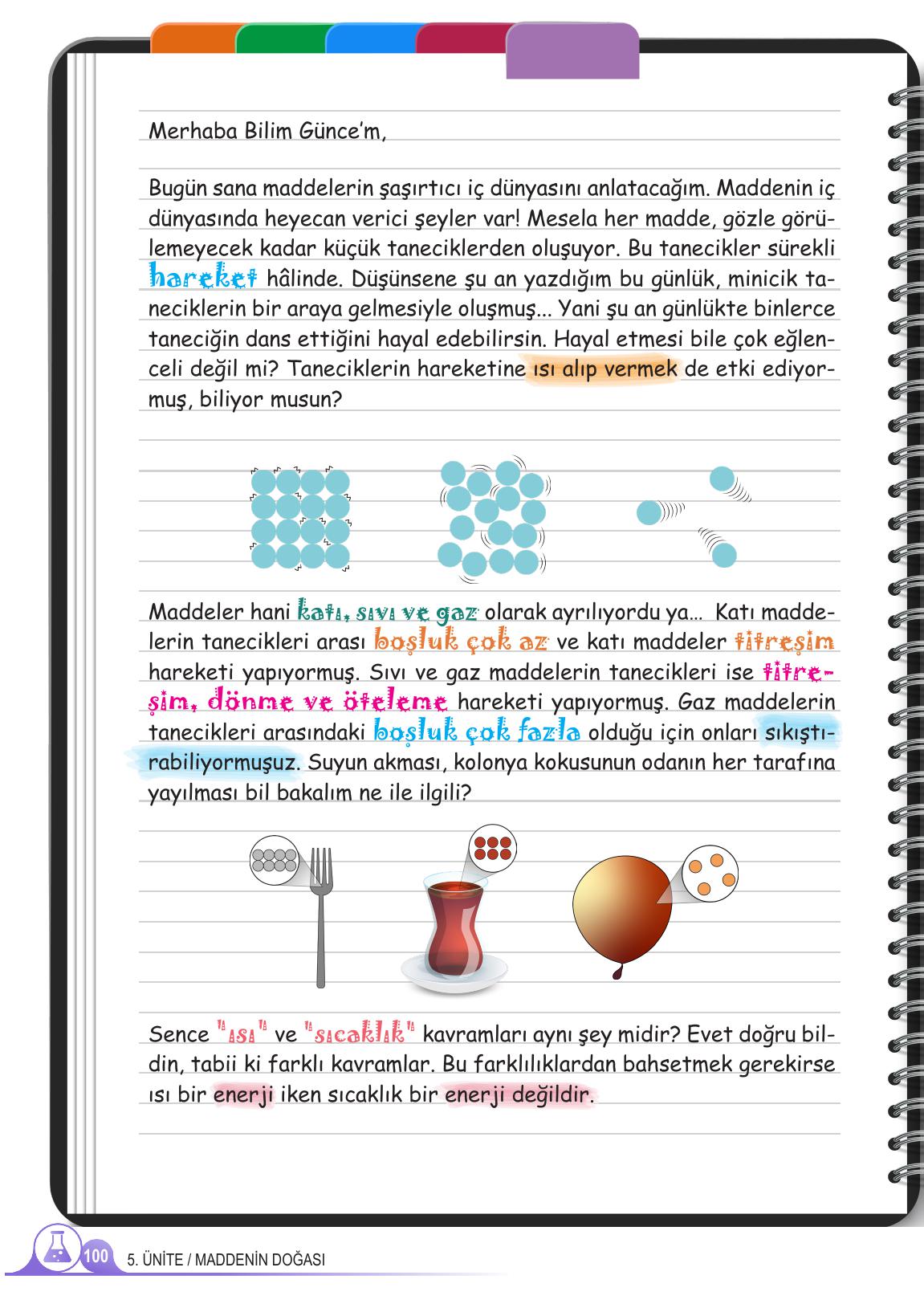 5. Sınıf Meb Yayınları Fen Bilimleri Ders Kitabı 2. Kitap Sayfa 100 Cevapları