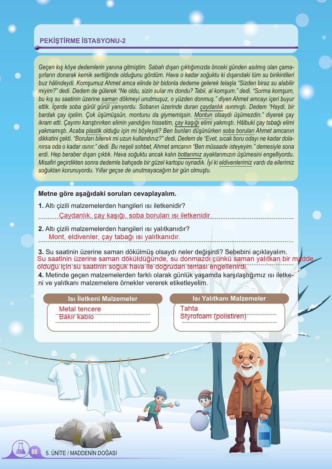 5. Sınıf Meb Yayınları Fen Bilimleri Ders Kitabı 2. Kitap Sayfa 88 Cevapları 5. Sınıf Meb Yayınları Fen Bilimleri Ders Kitabı 2. Kitap Sayfa 88 Cevapları