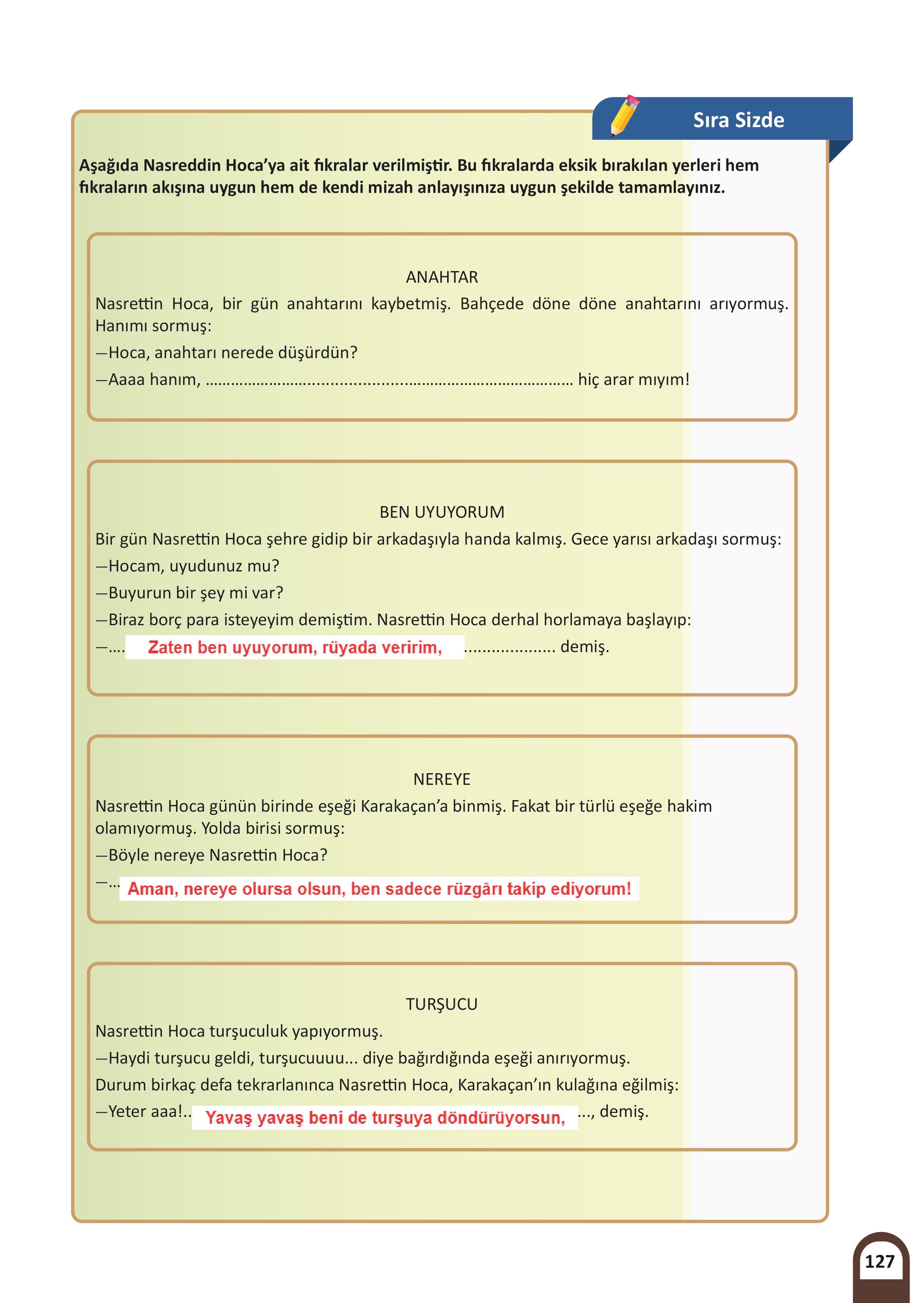 5. Sınıf Meb Yayınları Kültür Ve Medeniyetimize Yön Verenler Ders Kitabı 1. Kitap Sayfa 128 Cevapları