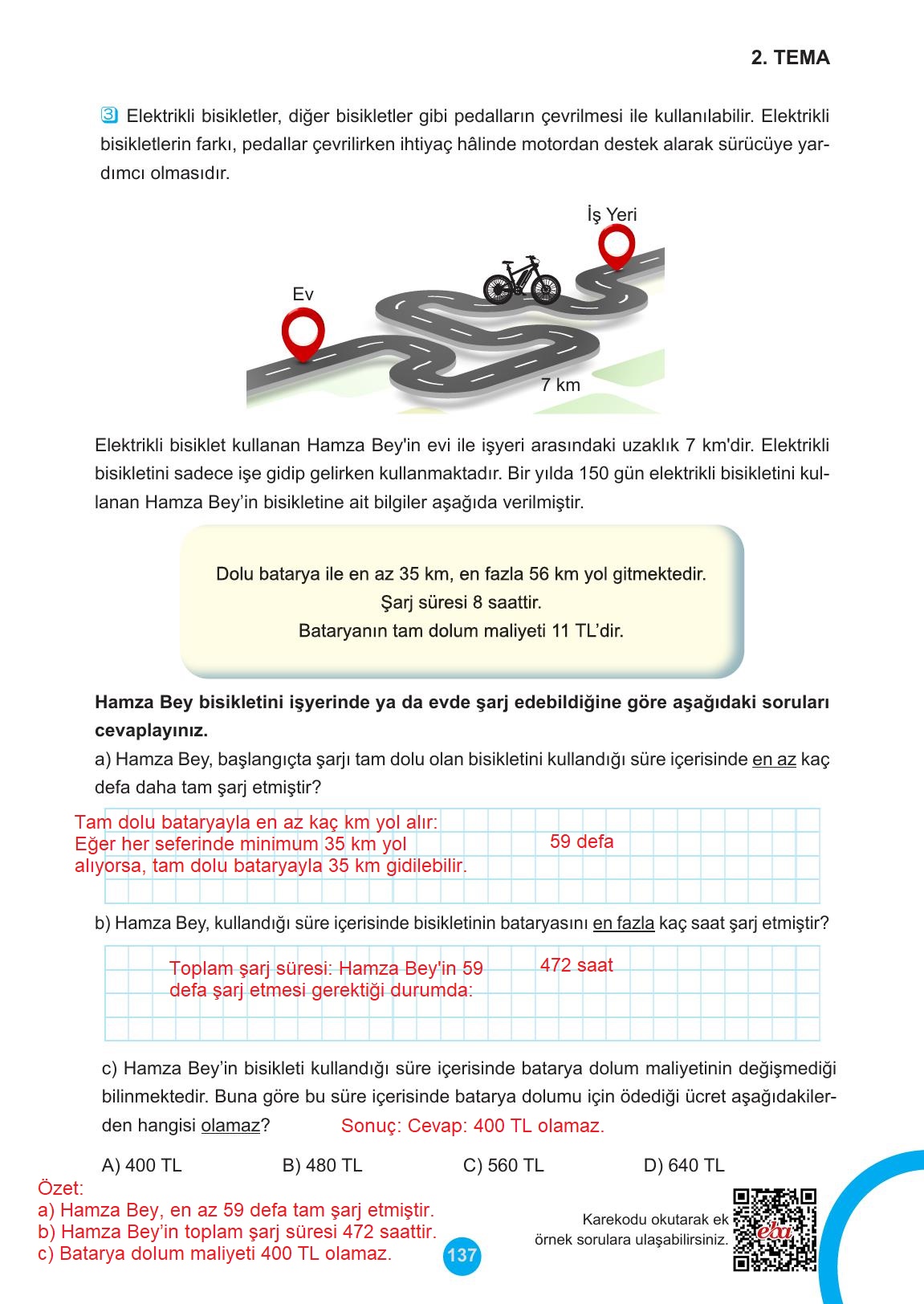5. Sınıf Meb Yayınları Matematik Ders Kitabı 1. Kitap Sayfa 137 Cevapları