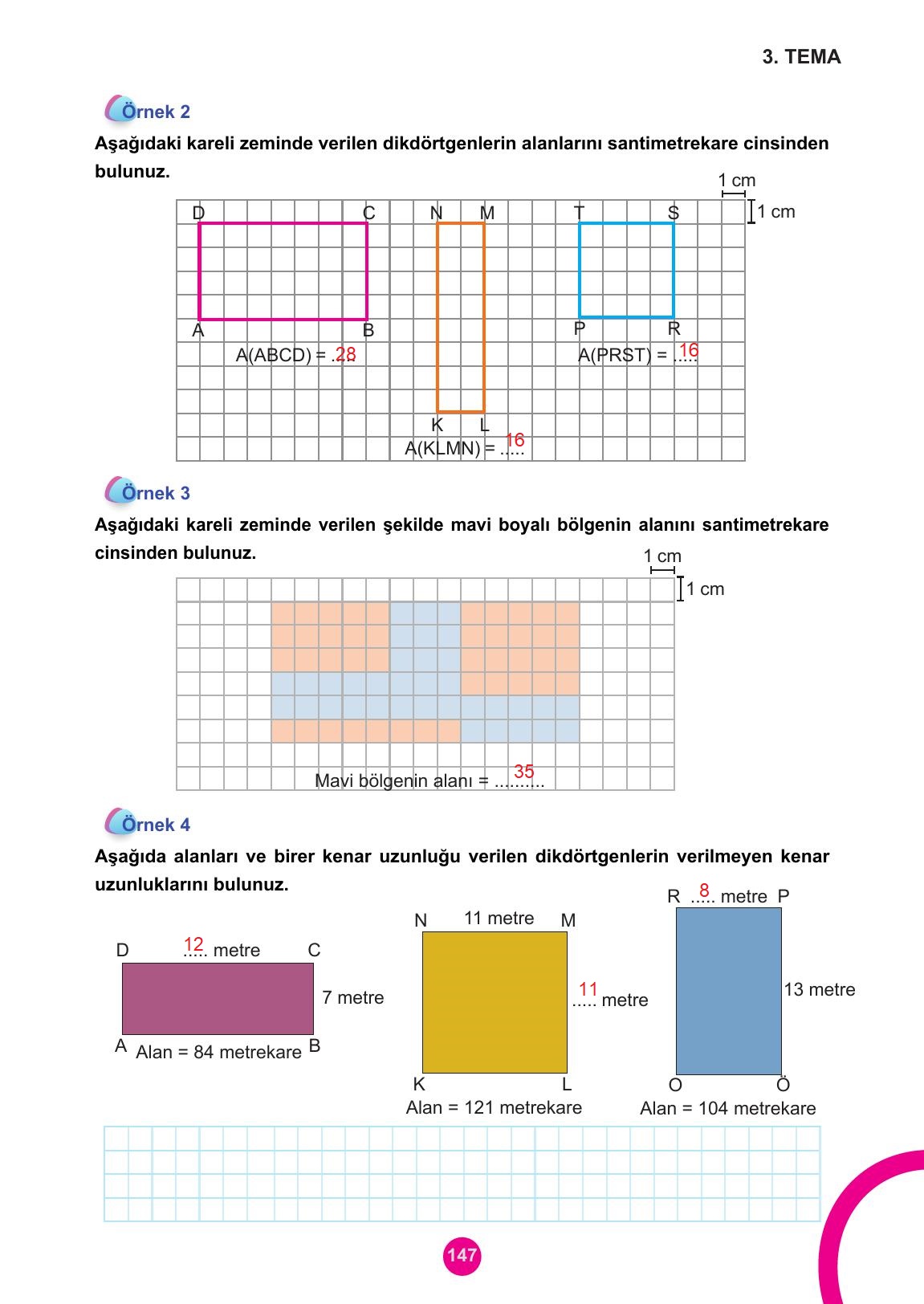 5. Sınıf Meb Yayınları Matematik Ders Kitabı 1. Kitap Sayfa 147 Cevapları