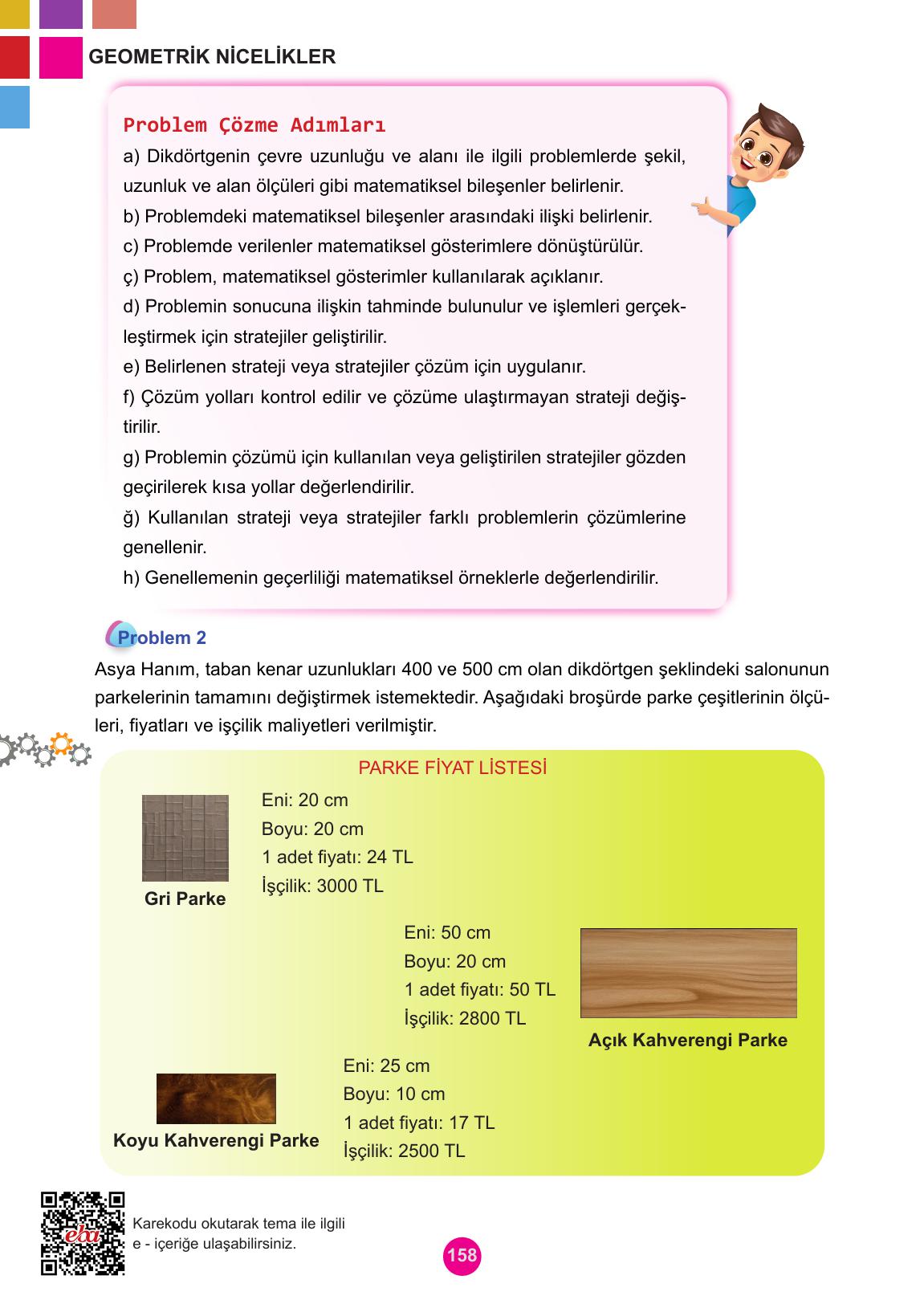 5. Sınıf Meb Yayınları Matematik Ders Kitabı 1. Kitap Sayfa 158 Cevapları