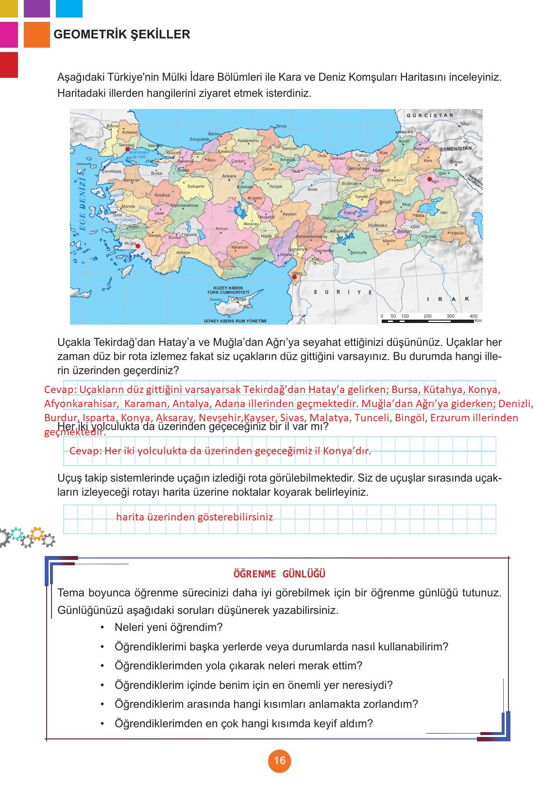 5. Sınıf Meb Yayınları Matematik Ders Kitabı 1. Kitap Sayfa 16 Cevapları