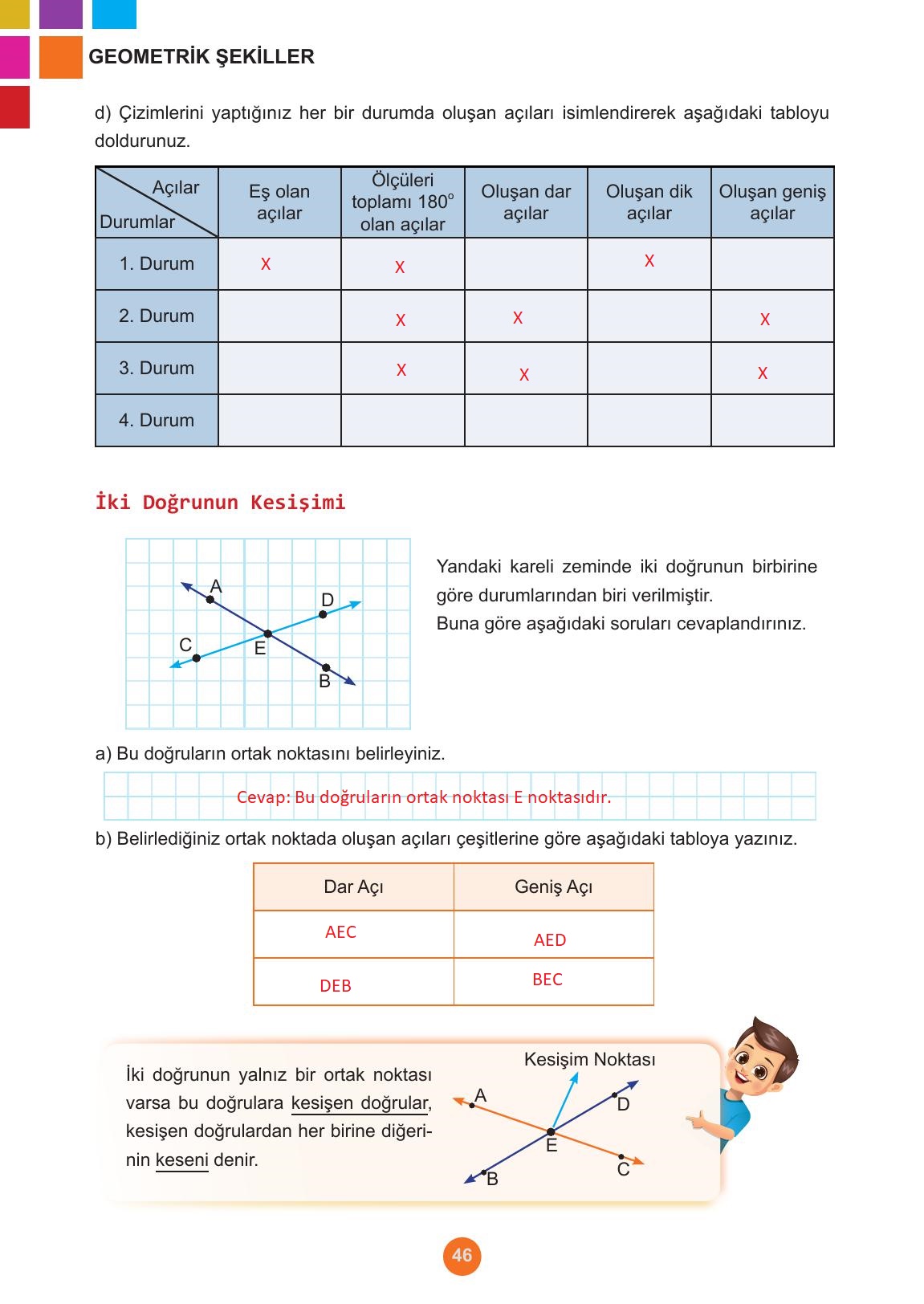 5. Sınıf Meb Yayınları Matematik Ders Kitabı 1. Kitap Sayfa 46 Cevapları