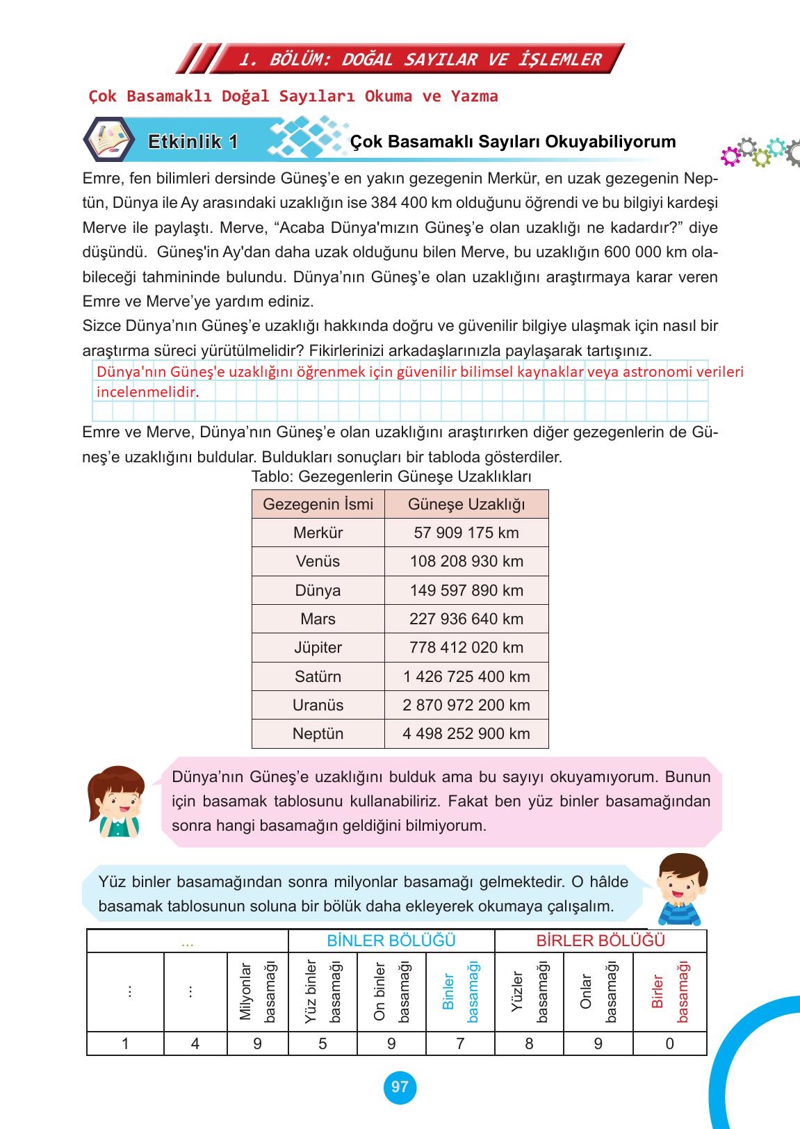 5. Sınıf Meb Yayınları Matematik Ders Kitabı 1. Kitap Sayfa 97 Cevapları