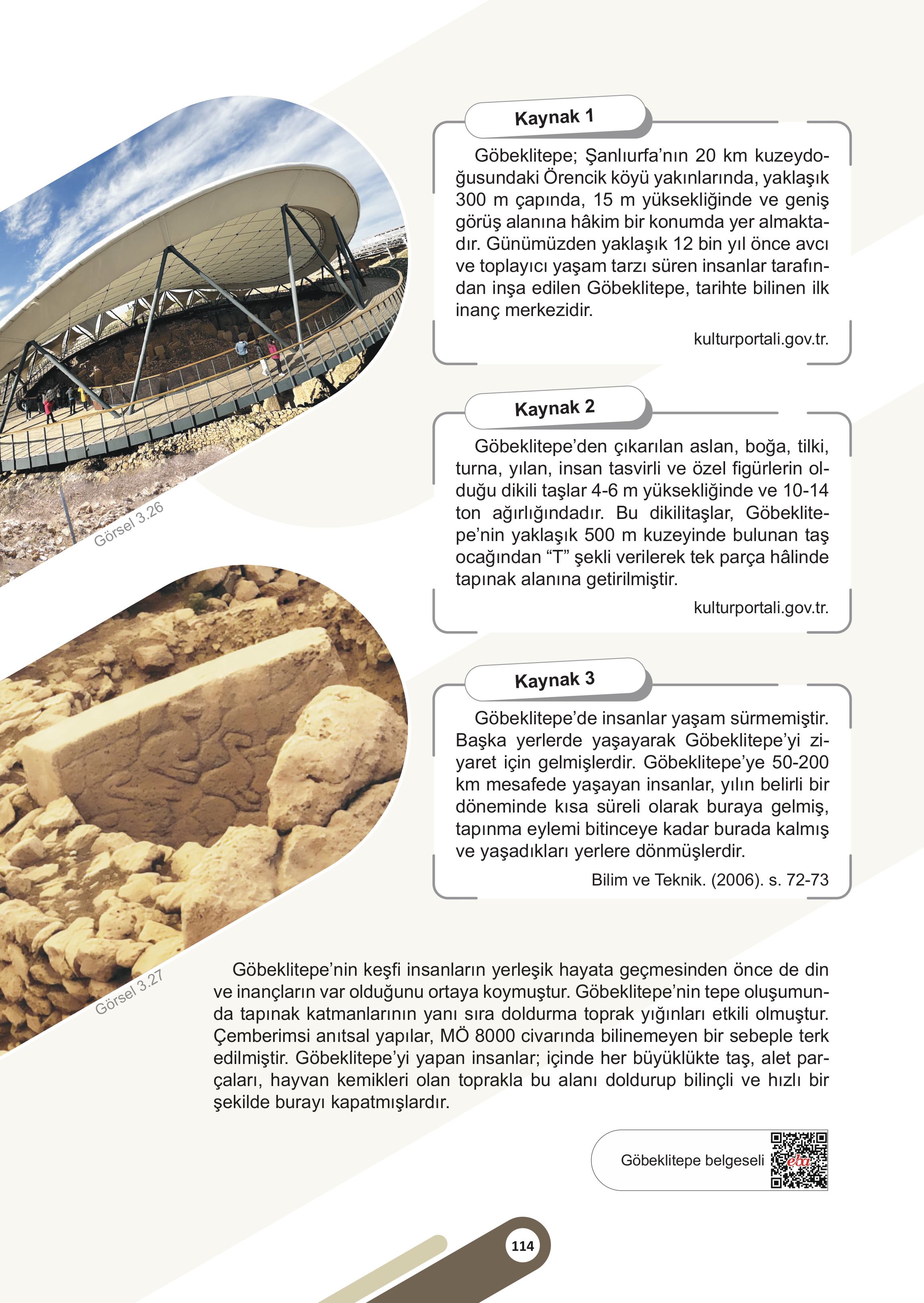 5. Sınıf Meb Yayınları Sosyal Bilgiler Ders Kitabı 1. Kitap Sayfa 114 Cevapları