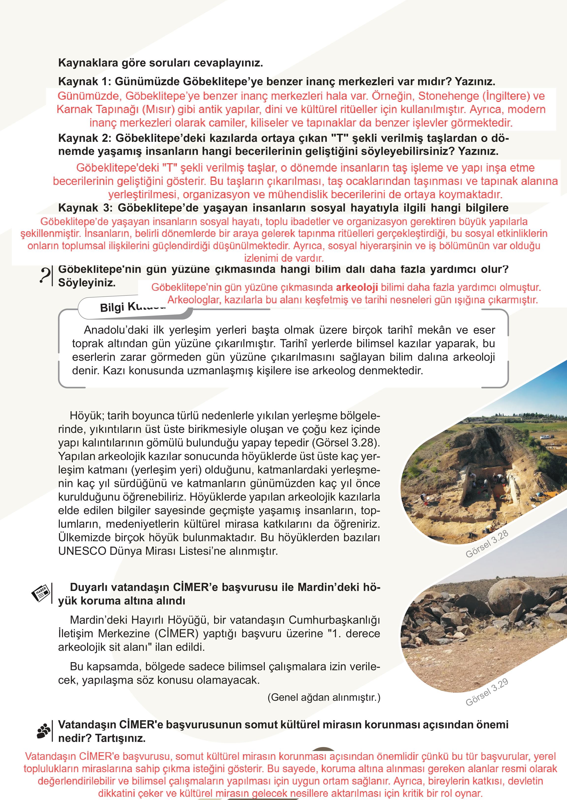 5. Sınıf Meb Yayınları Sosyal Bilgiler Ders Kitabı 1. Kitap Sayfa 115 Cevapları