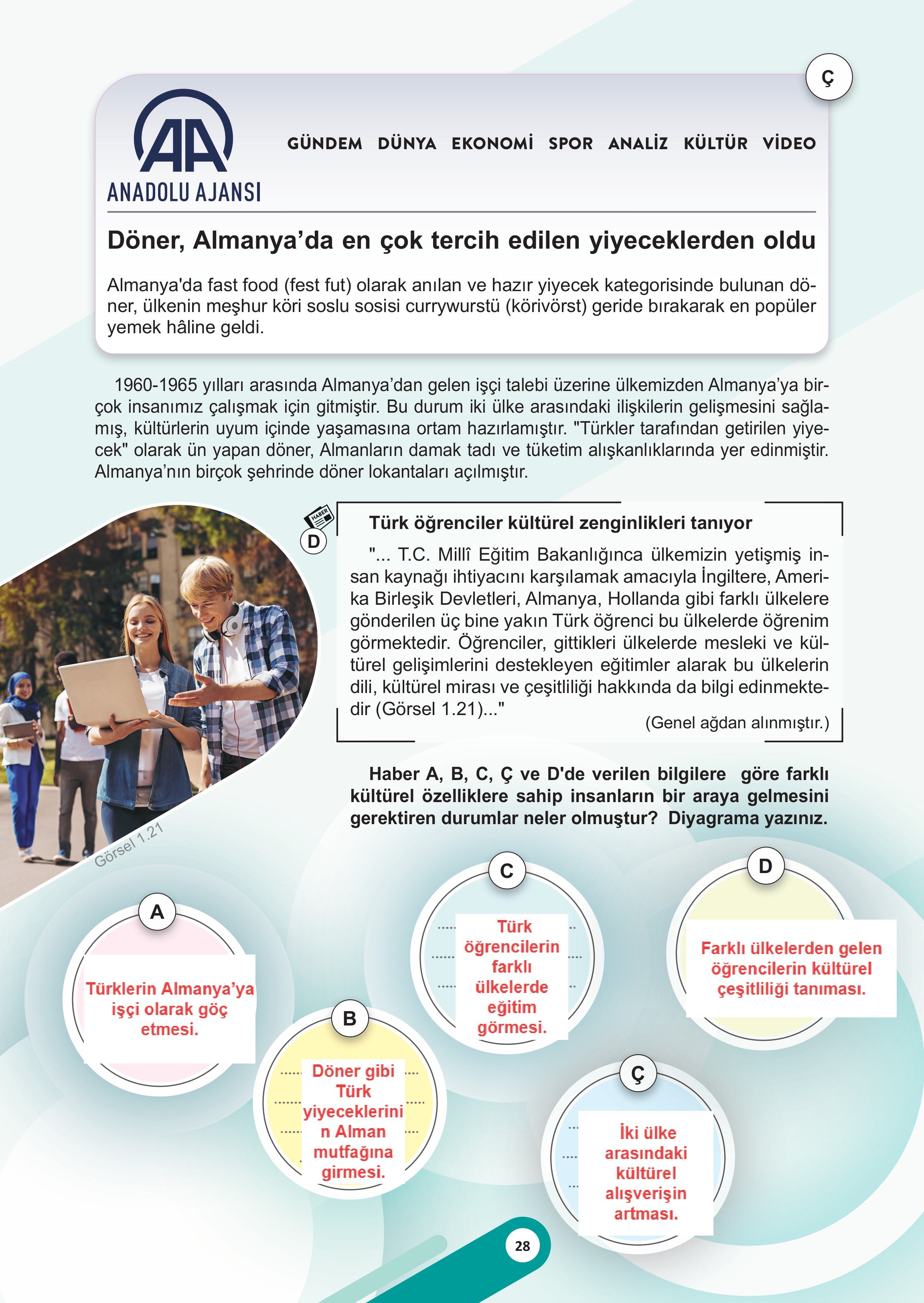 5. Sınıf Meb Yayınları Sosyal Bilgiler Ders Kitabı 1. Kitap Sayfa 28 Cevapları