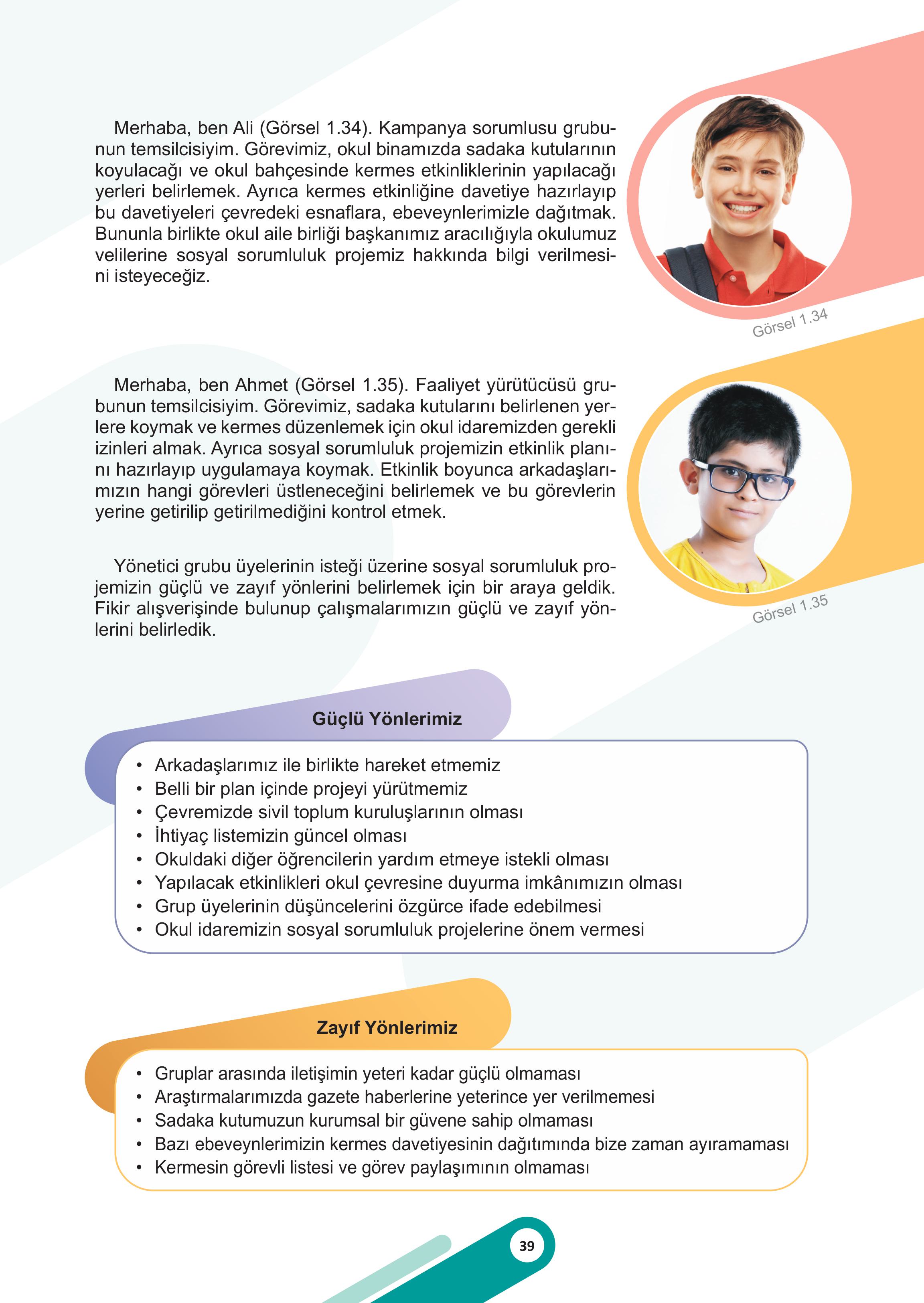 5. Sınıf Meb Yayınları Sosyal Bilgiler Ders Kitabı 1. Kitap Sayfa 39 Cevapları