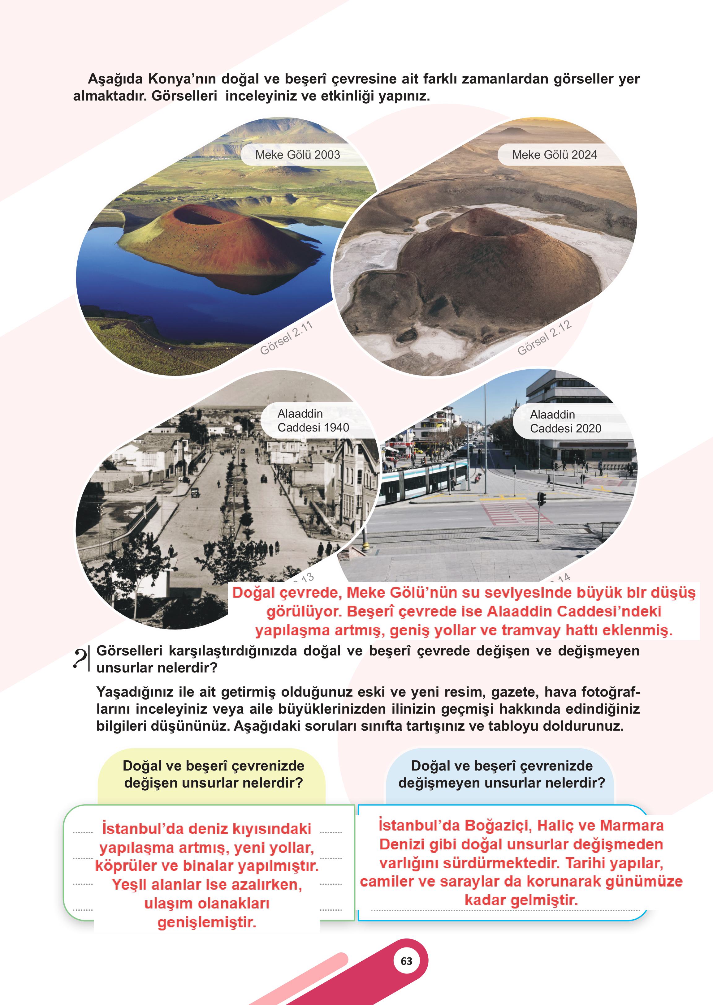 5. Sınıf Meb Yayınları Sosyal Bilgiler Ders Kitabı 1. Kitap Sayfa 63 Cevapları