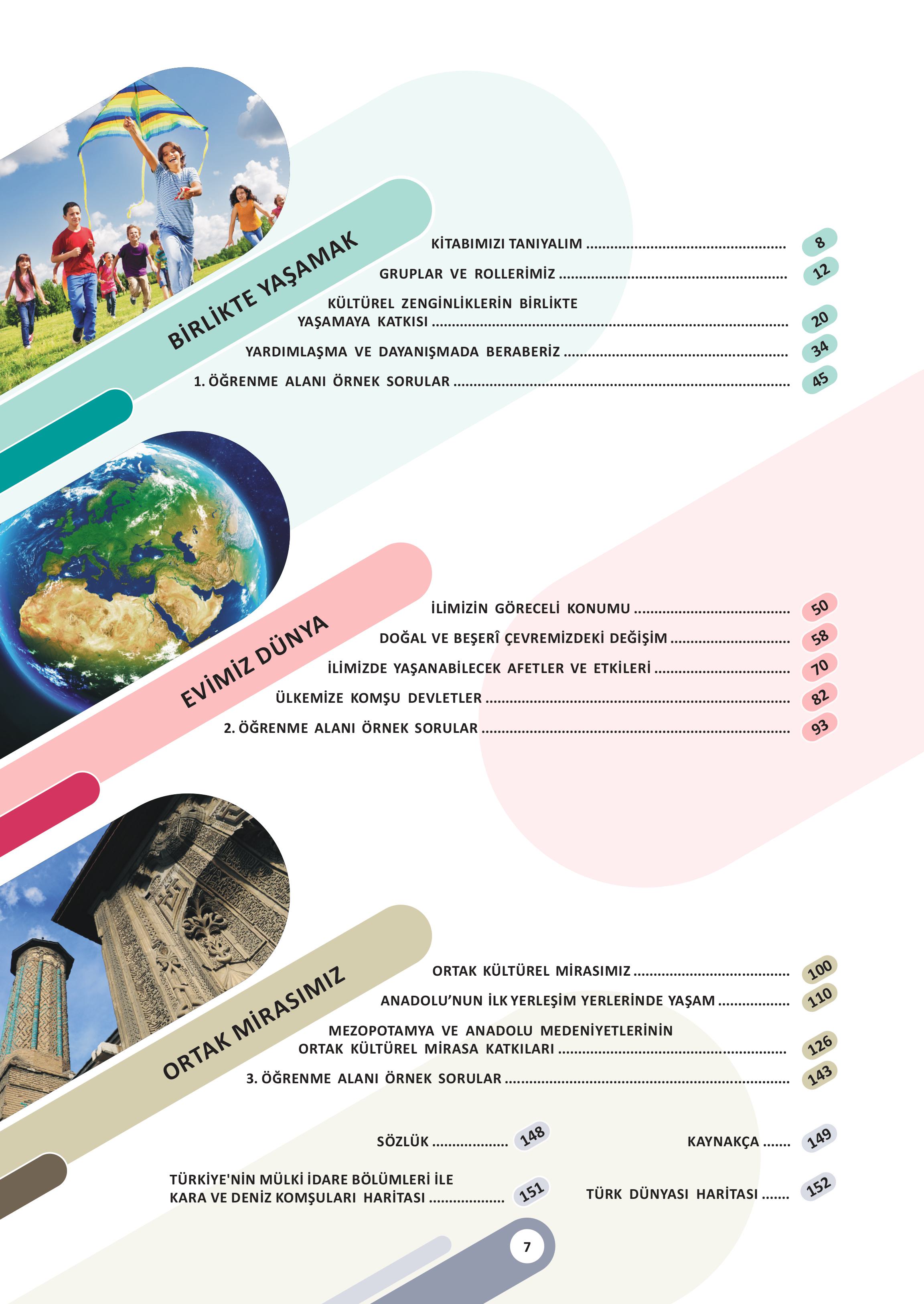 5. Sınıf Meb Yayınları Sosyal Bilgiler Ders Kitabı 1. Kitap Sayfa 7 Cevapları