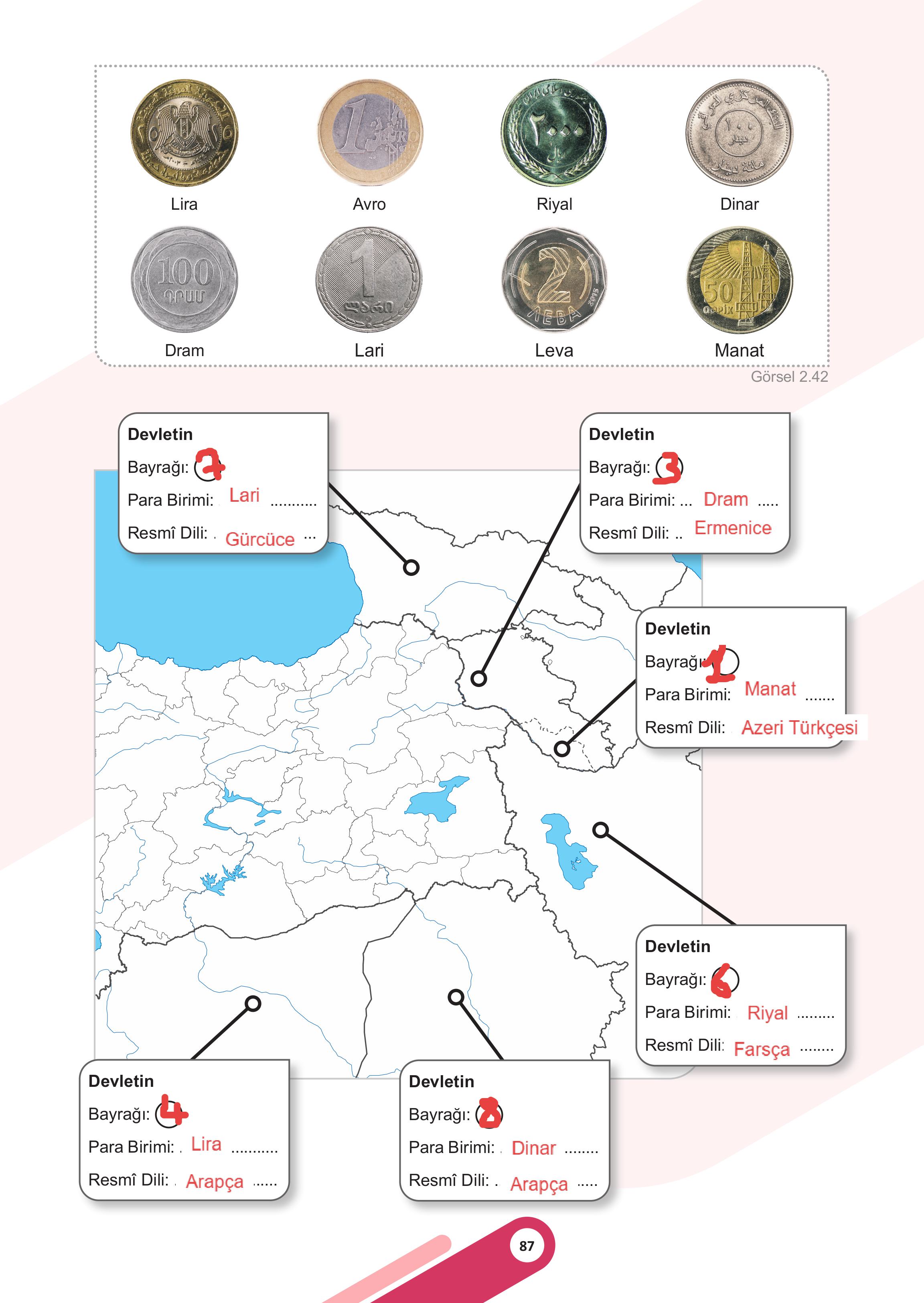 5. Sınıf Meb Yayınları Sosyal Bilgiler Ders Kitabı 1. Kitap Sayfa 87 Cevapları