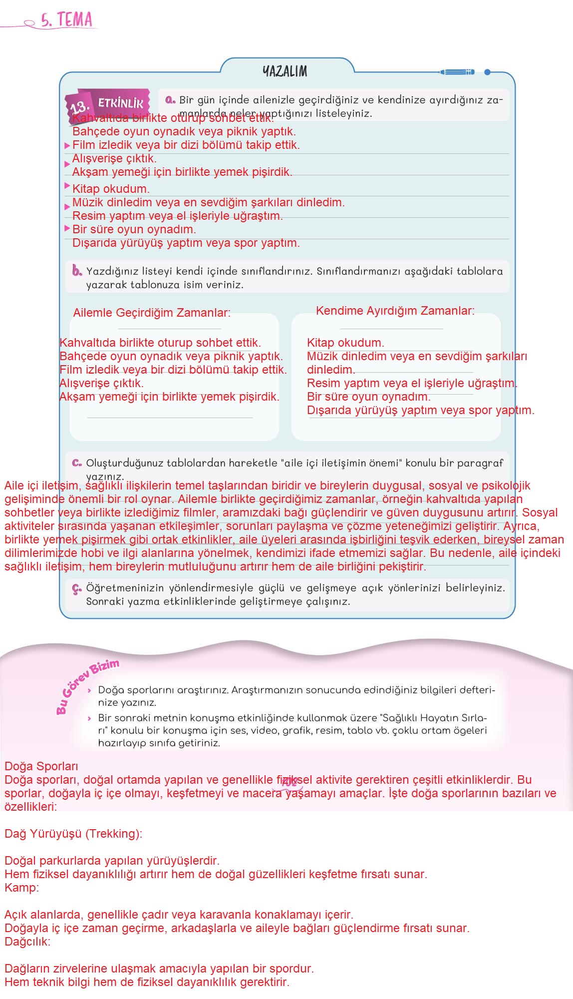 5. Sınıf Meb Yayınları Türkçe Ders Kitabı 2. Kitap Sayfa 102 Cevapları