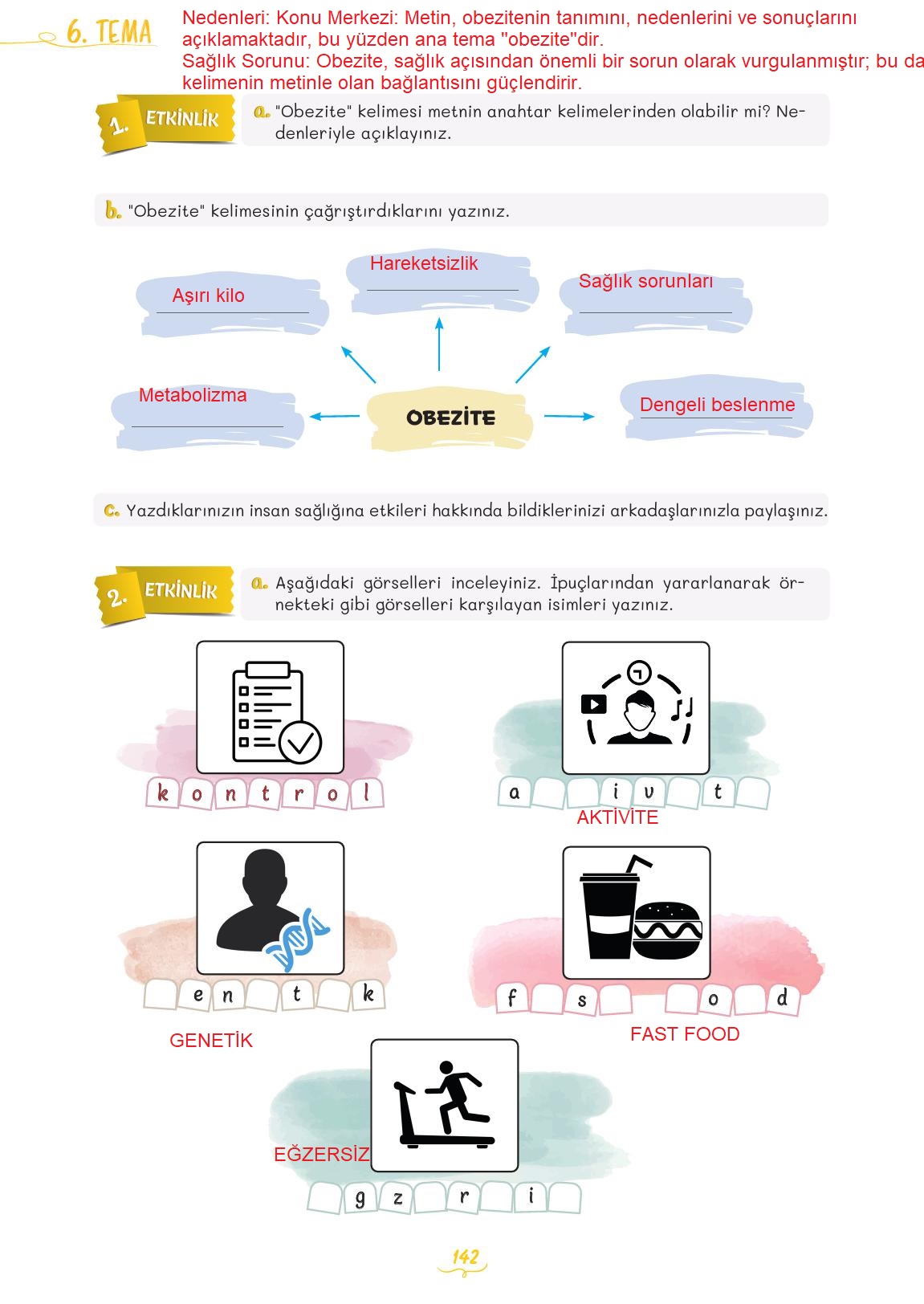 5. Sınıf Meb Yayınları Türkçe Ders Kitabı 2. Kitap Sayfa 142 Cevapları